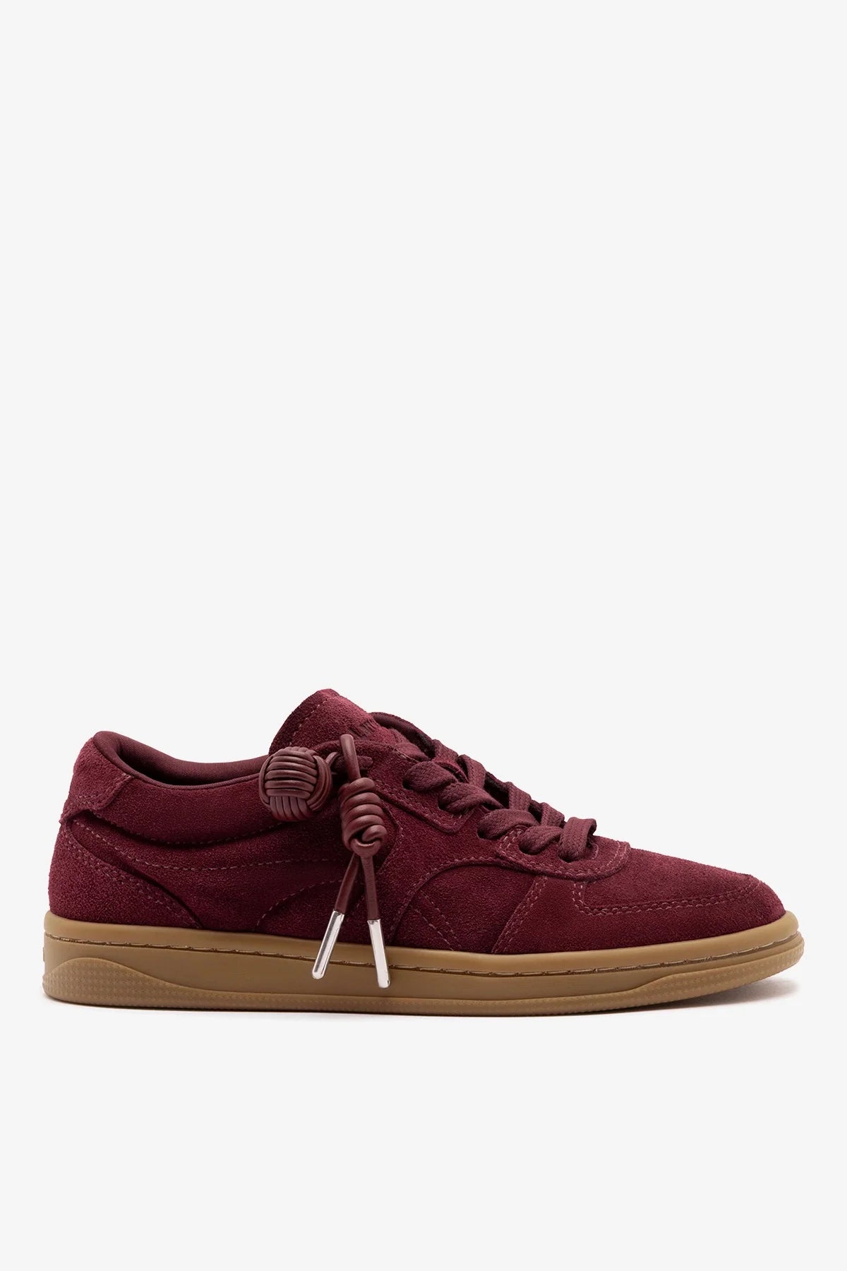 Larroude George Sneaker Burgundy Suede