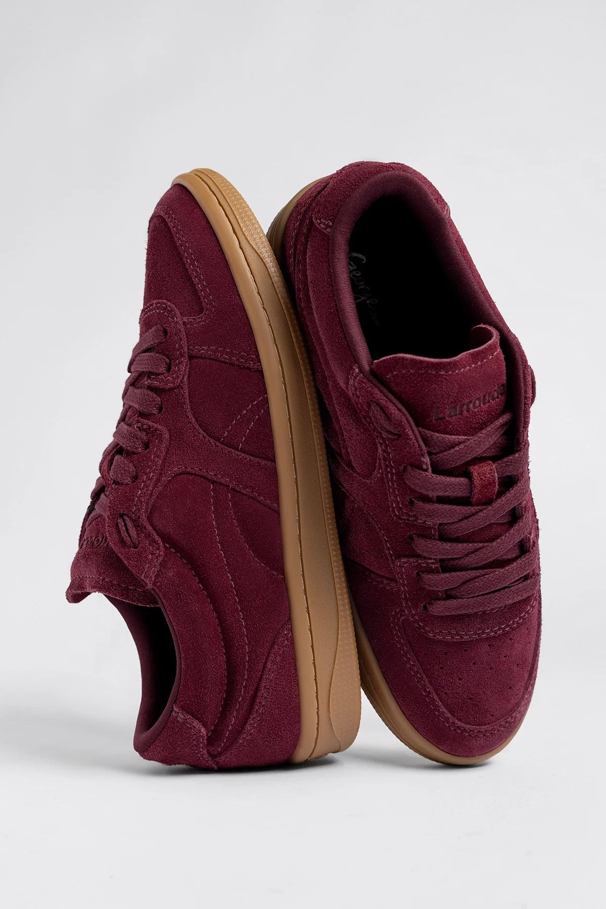 Larroude George Sneaker Burgundy Suede
