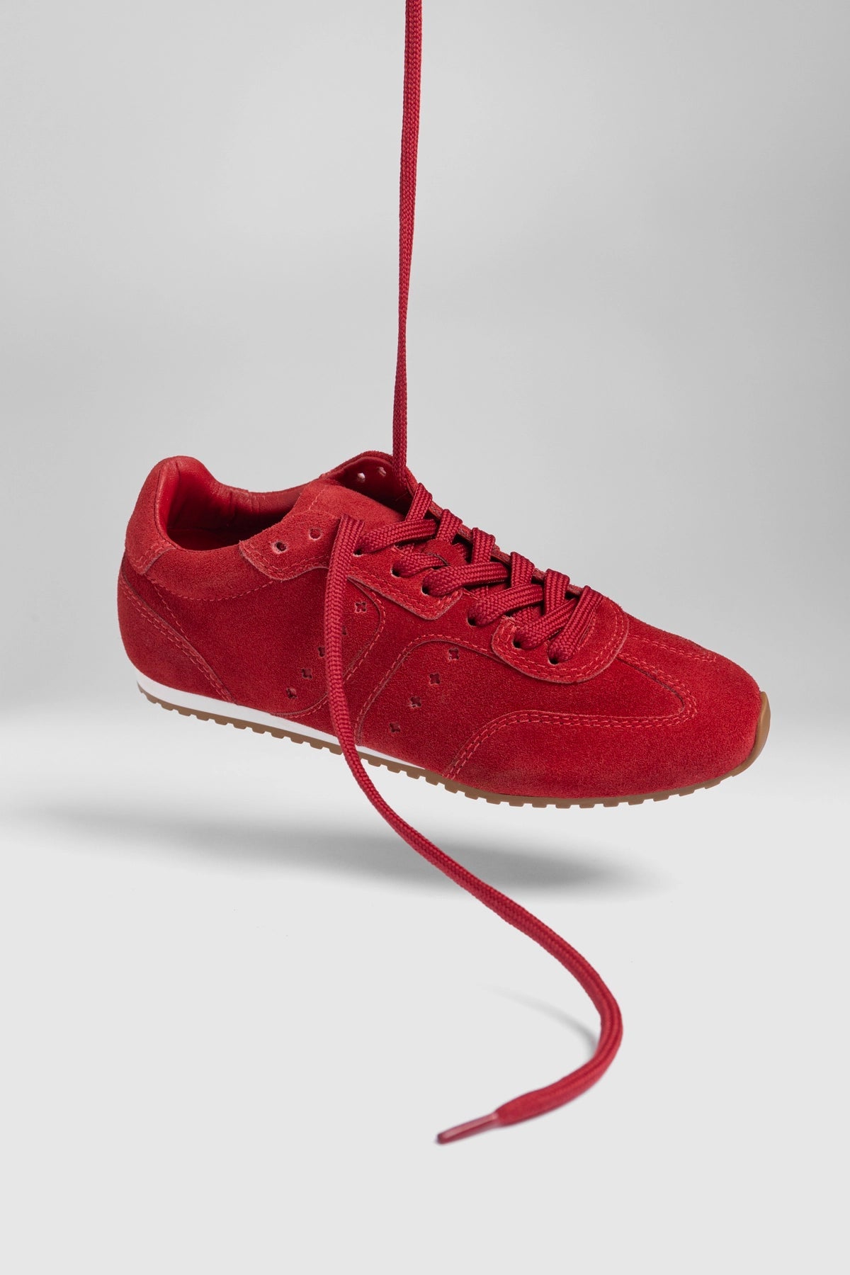 Larroude Stella Sneaker Carmine Suede