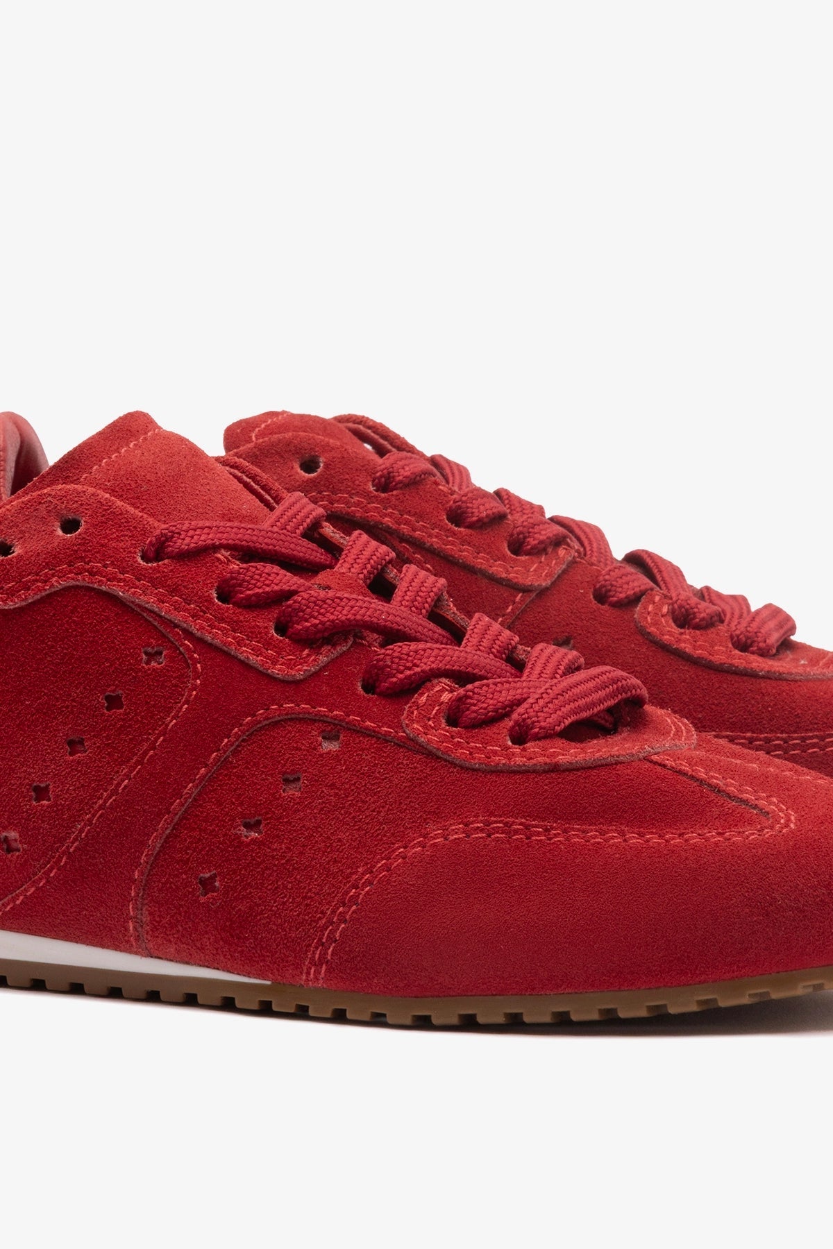 Larroude Stella Sneaker Carmine Suede