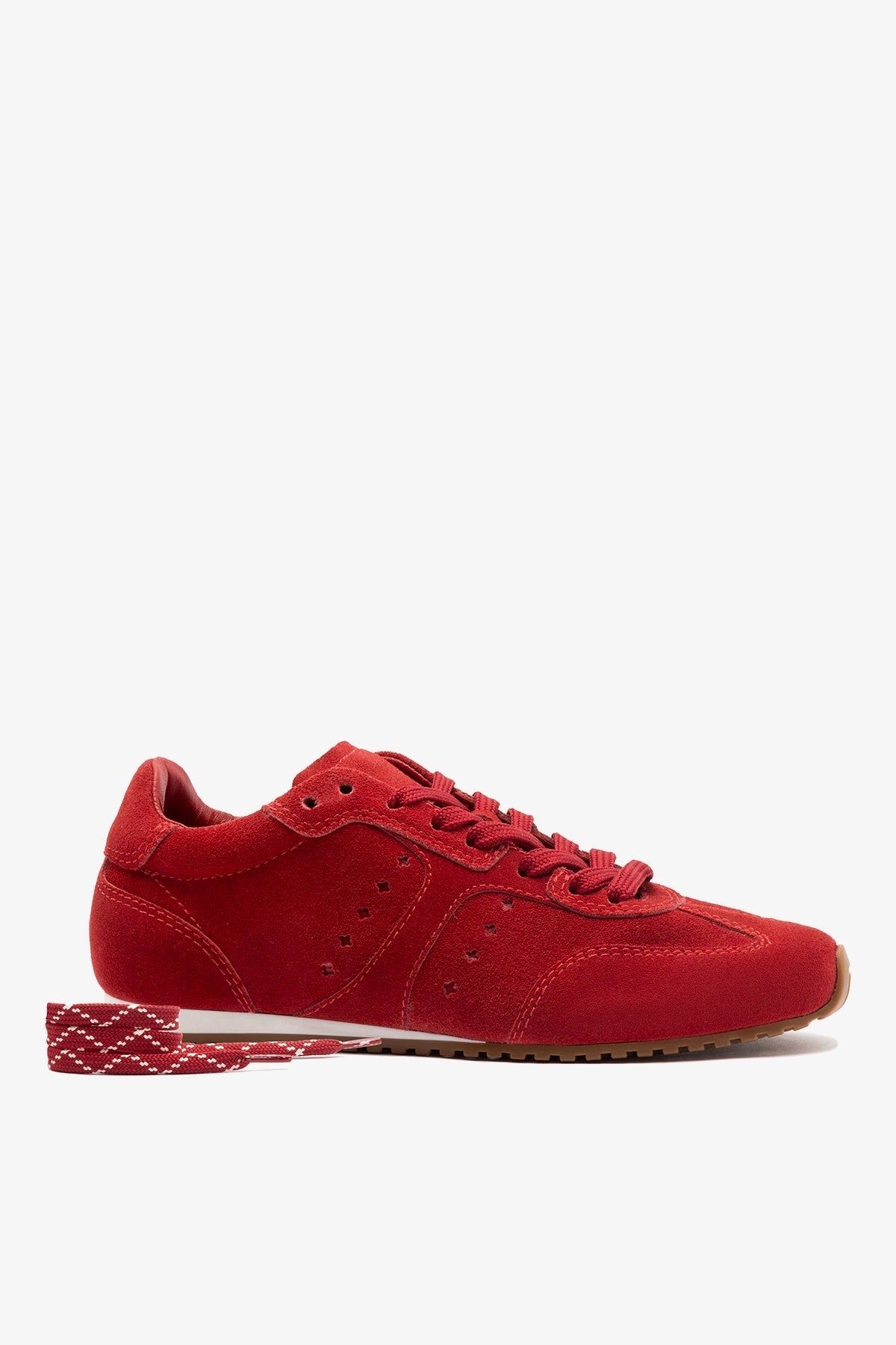 Larroude Stella Sneaker Carmine Suede