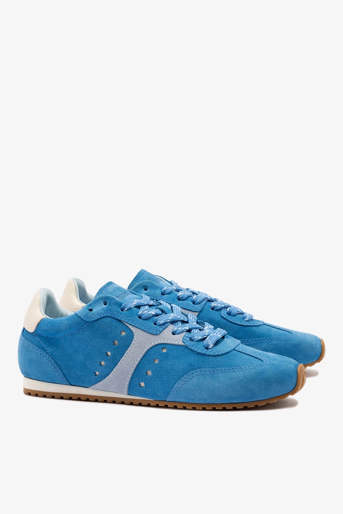 Larroude Stella Sneaker In Azure Suede