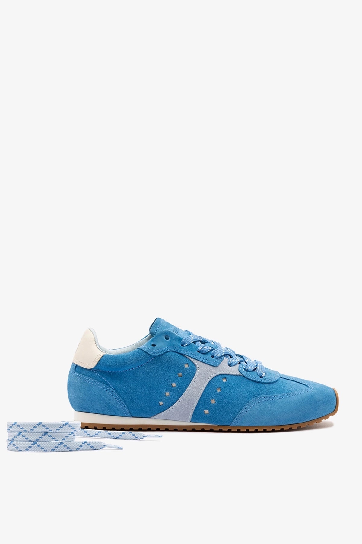 Larroude Stella Sneaker In Azure Suede
