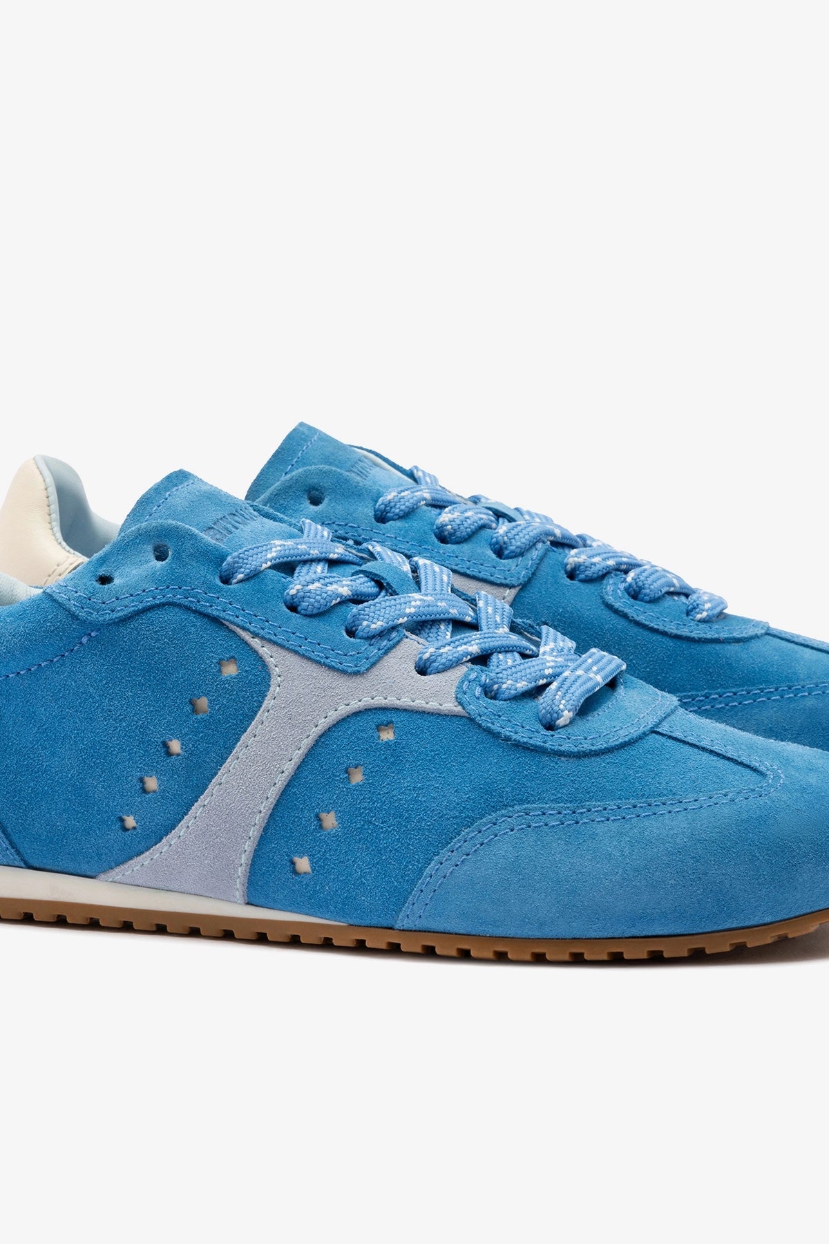 Larroude Stella Sneaker In Azure Suede
