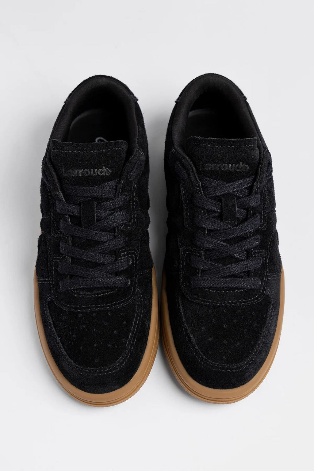 Larroude George Sneaker Black Suede