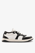 Larroude George Sneaker In Black and White Leather