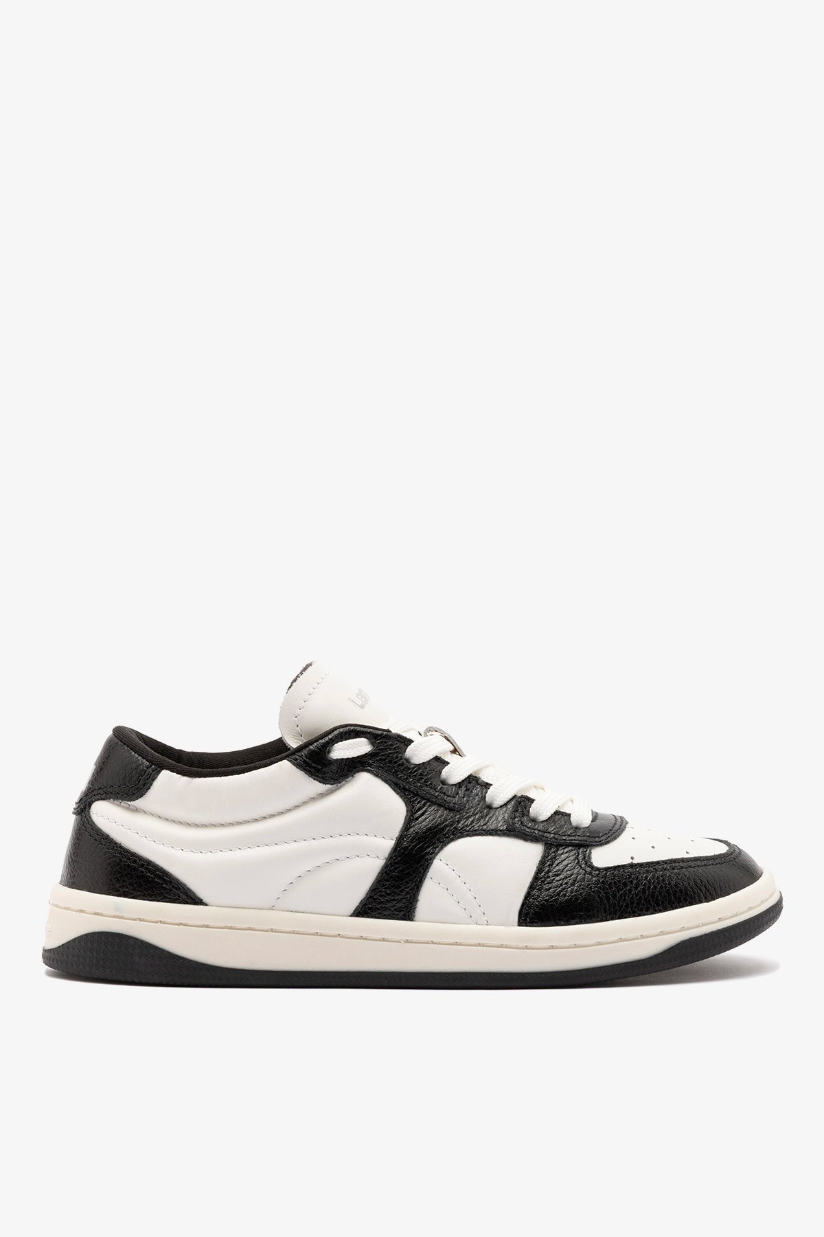Larroude George Sneaker In Black and White Leather