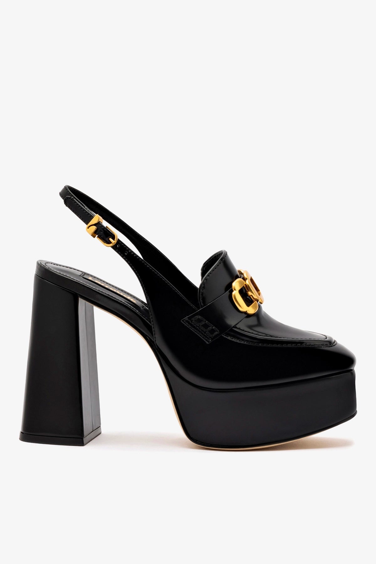 Larroude Harrington Loafer Hi In Black Box Leather