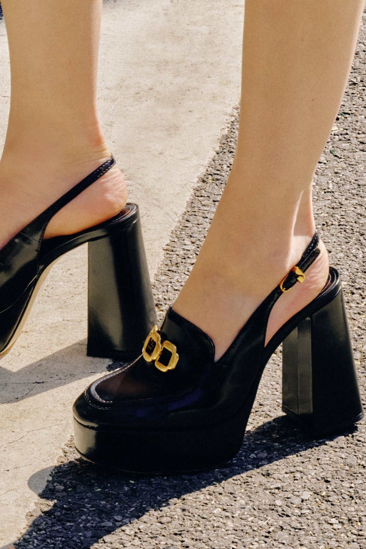 Larroude Harrington Loafer Hi In Black Box Leather