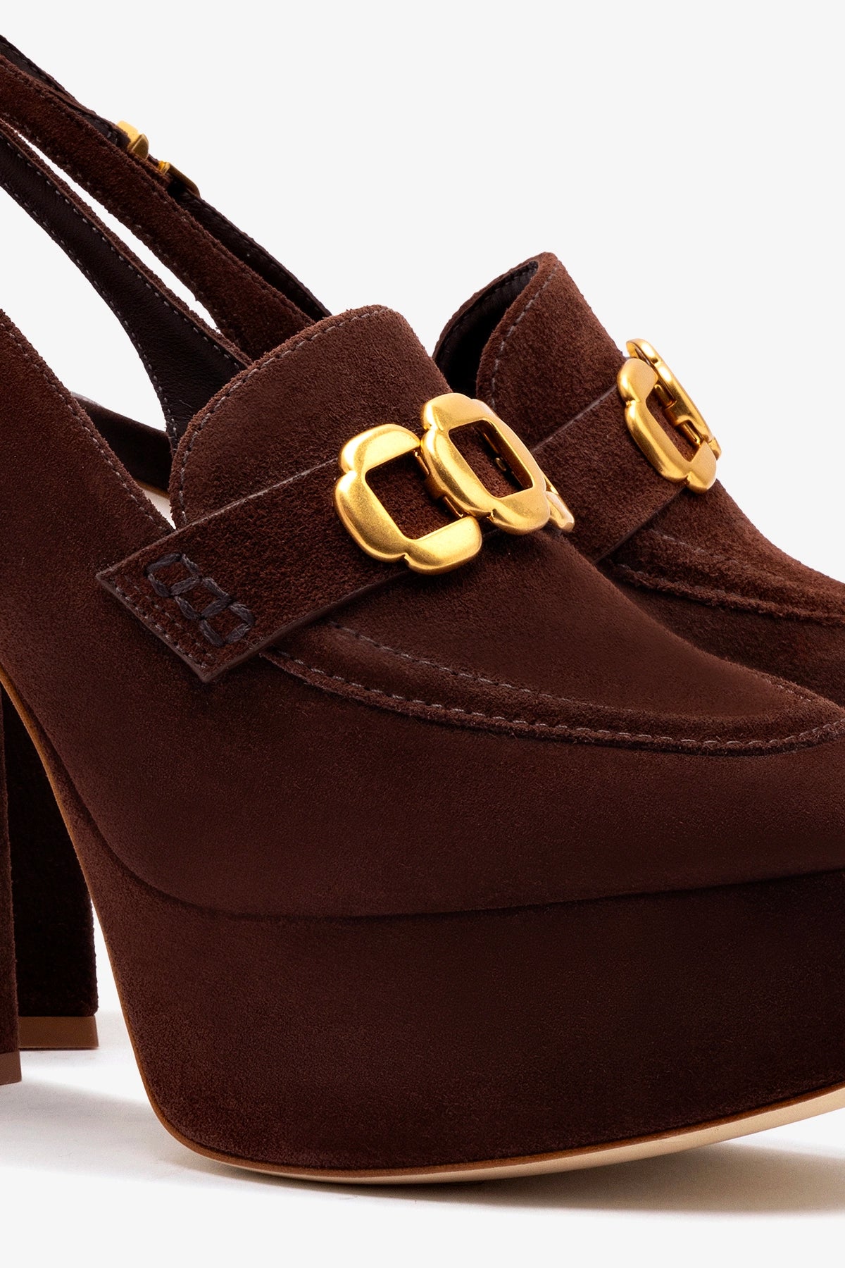 Larroude Harrington Loafer Hi In Brown Suede