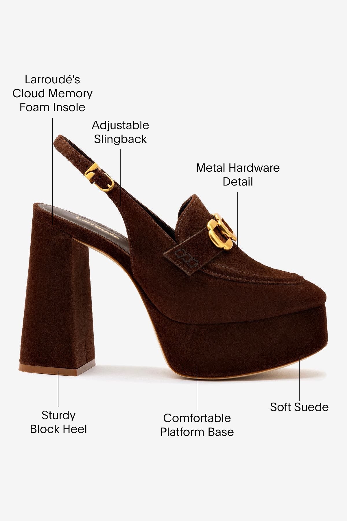 Larroude Harrington Loafer Hi In Brown Suede