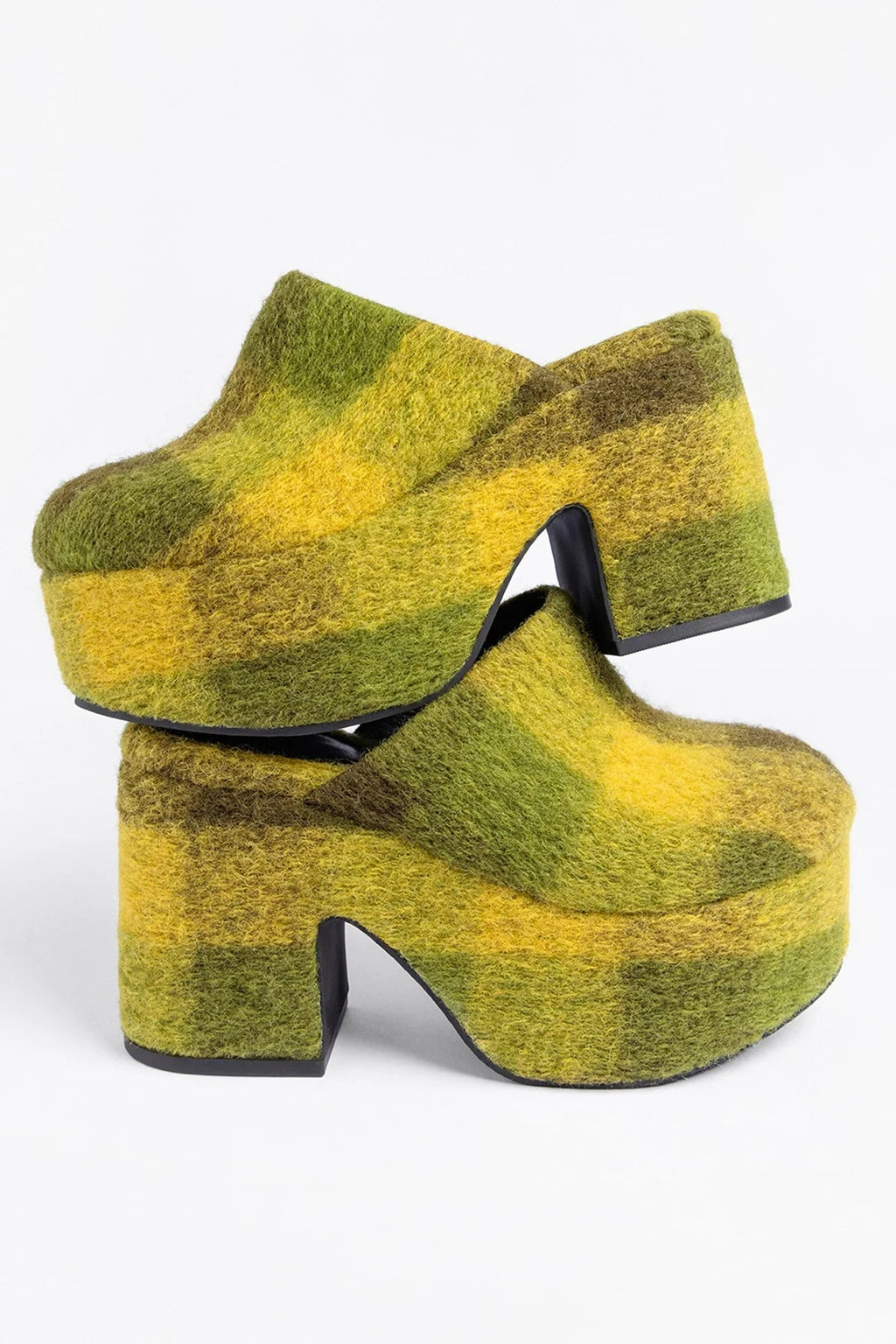 Larroude Miso Platform Clog Cactus Printed Felt