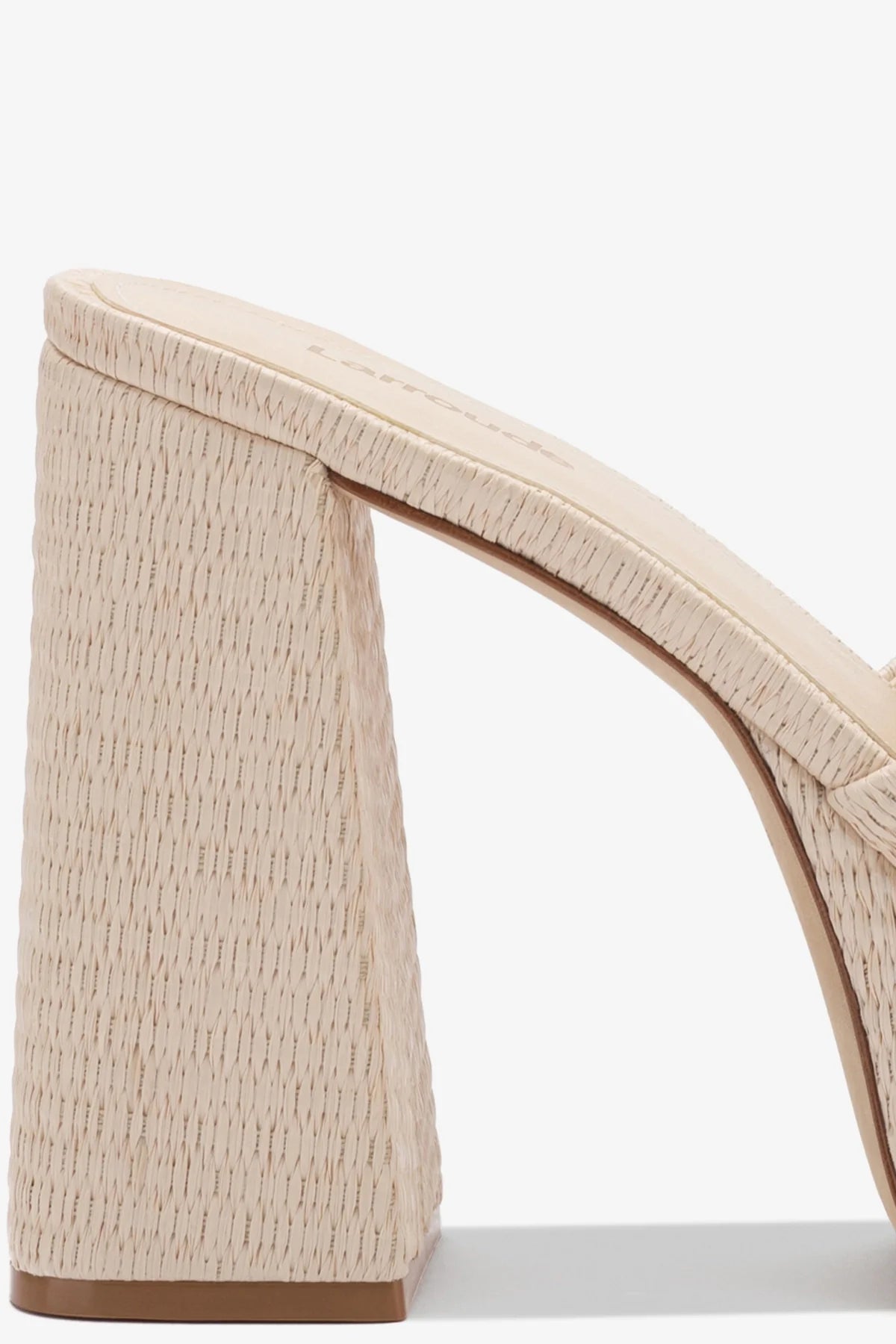 Larroude Dolly Mule In Natural Raffia