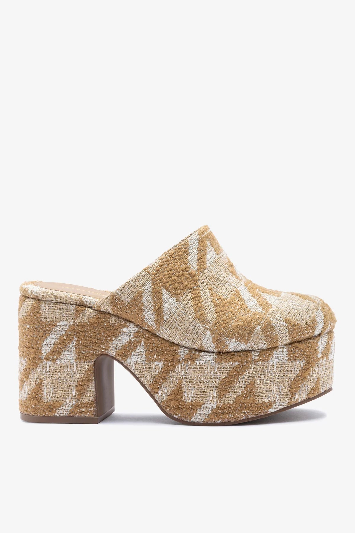 Larroude Miso Platform Clog Latte Fabric