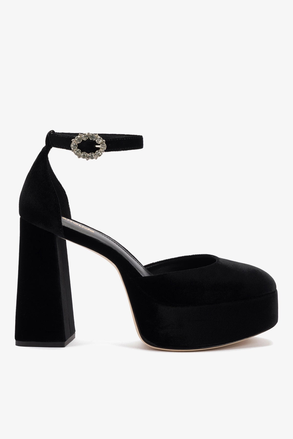 Larroude Ari Pump In Black Velvet