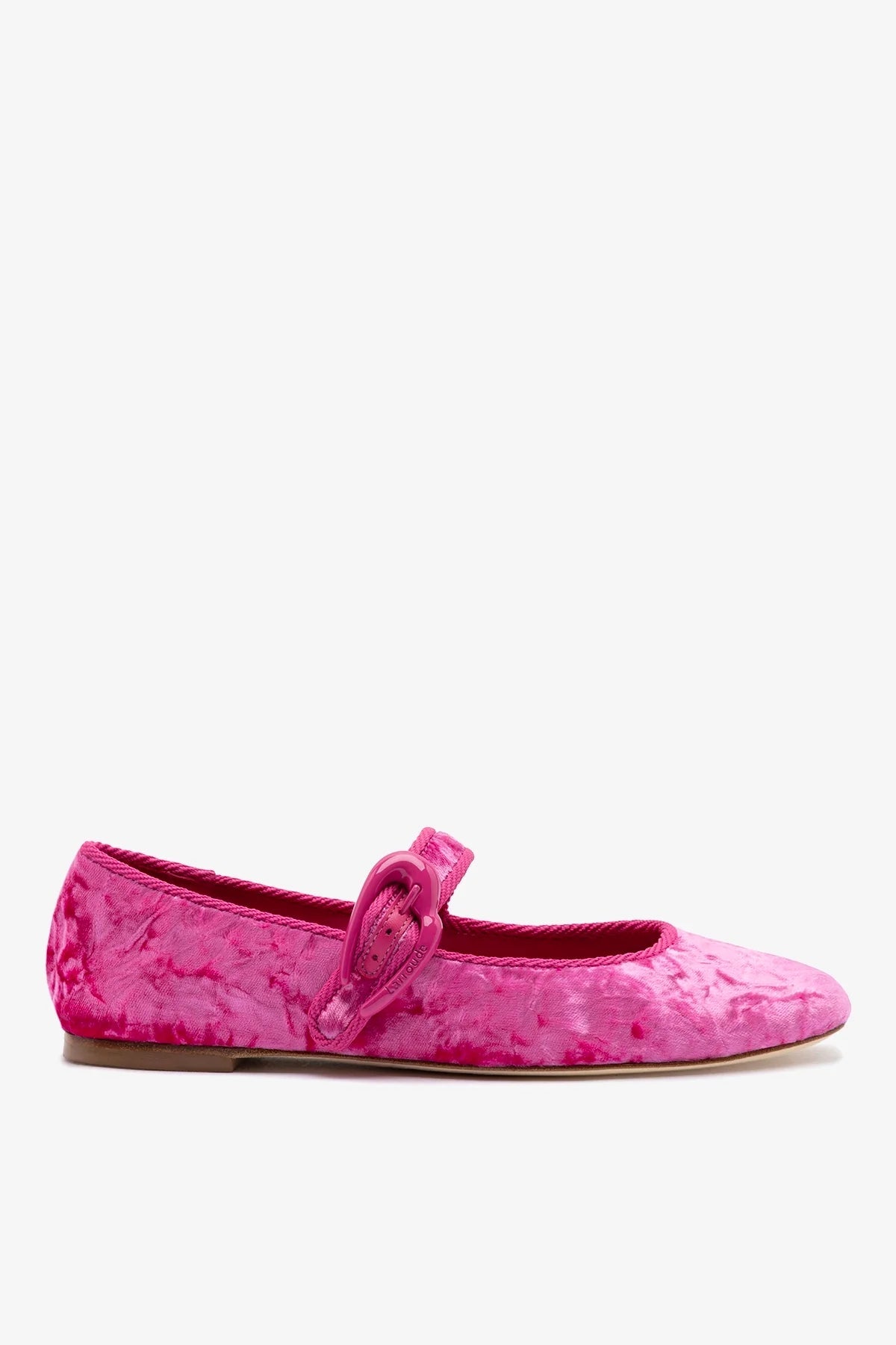 Larroude Verona Ballet Flat Pink Velvet