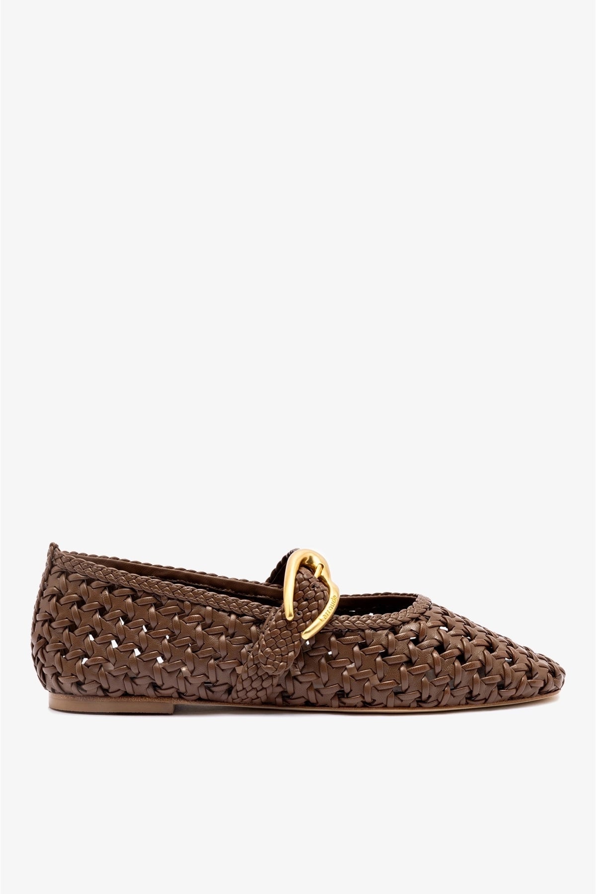 Larroude Verona New Macrame In Burnt Umber Leather