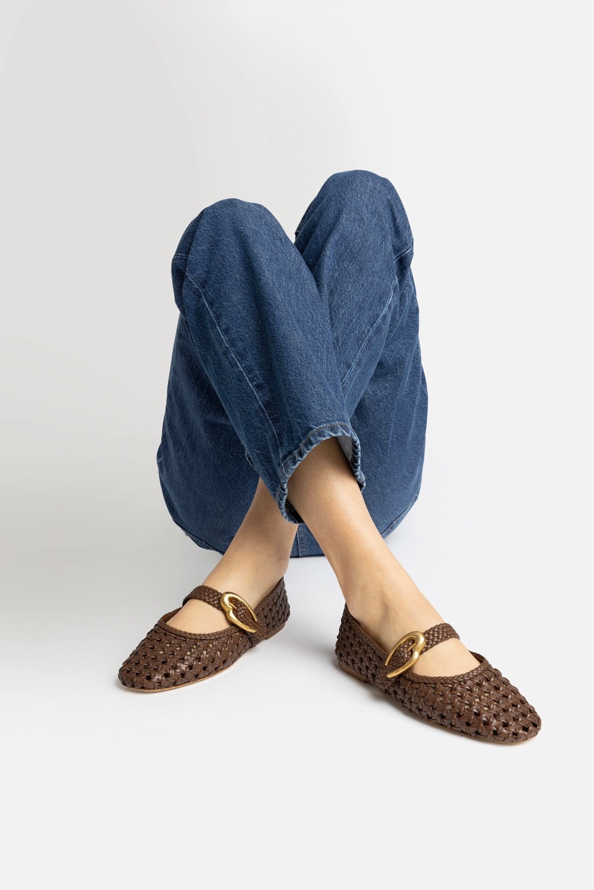 Larroude Verona New Macrame In Burnt Umber Leather