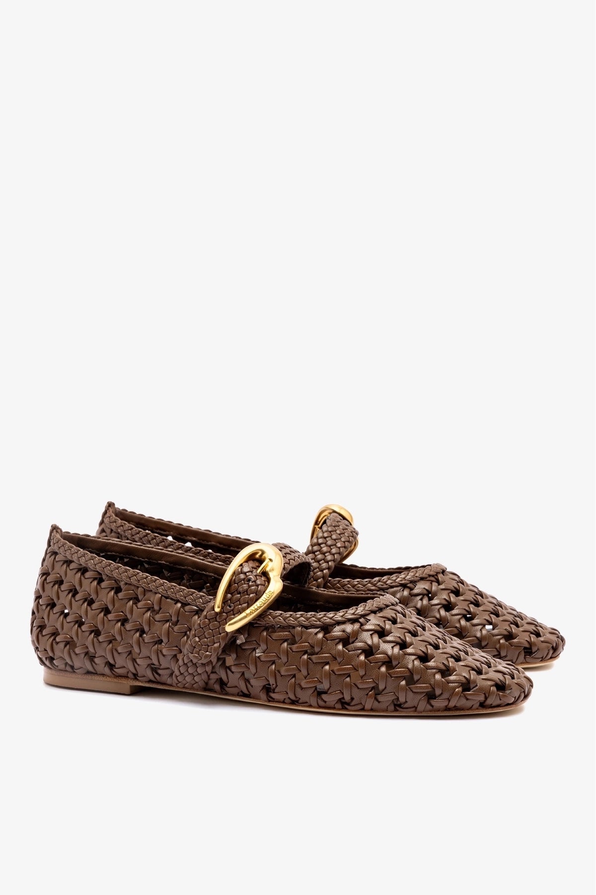 Larroude Verona New Macrame In Burnt Umber Leather