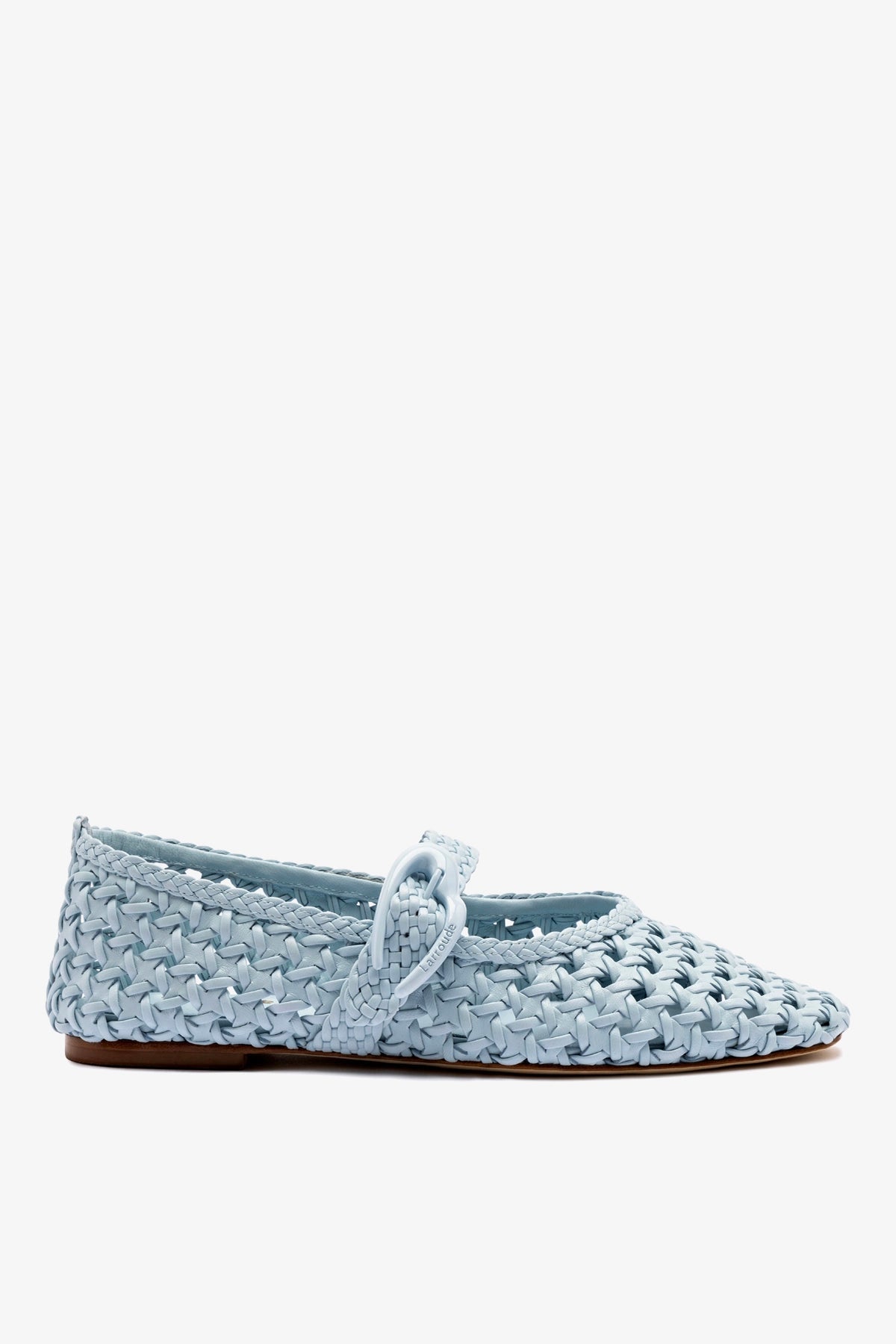 Larroude Verona Macrame Ballet Flat In Maya Leather