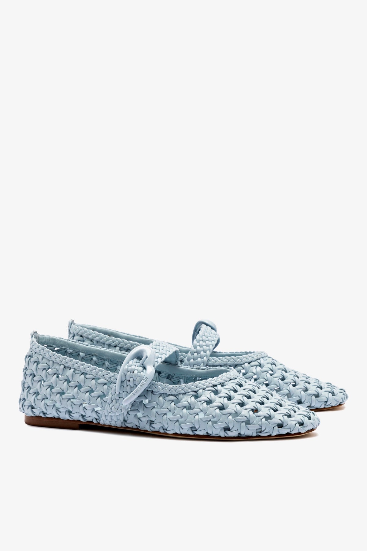 Larroude Verona Macrame Ballet Flat In Maya Leather