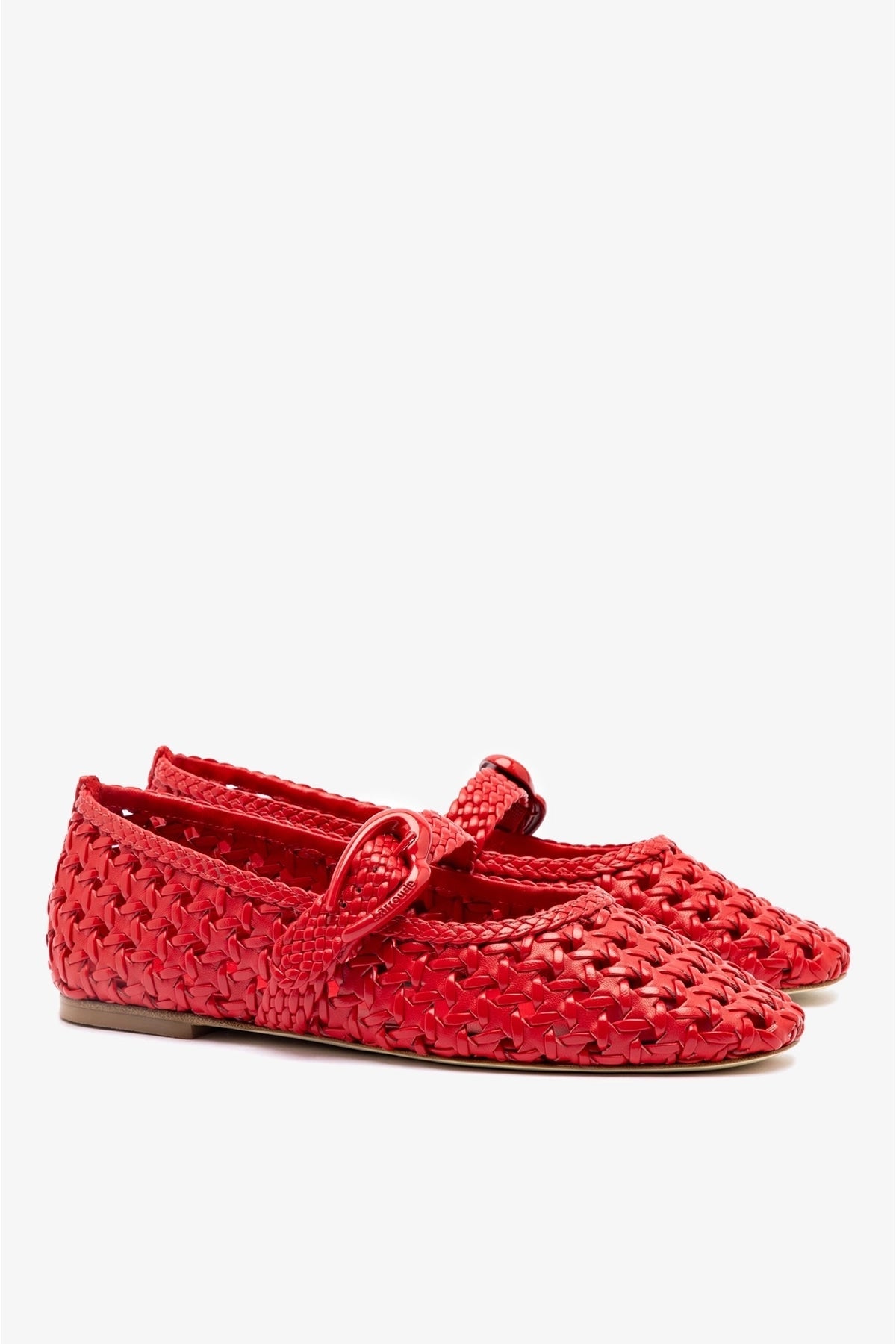 Larroude Verona New Macrame In Scarlet Leather