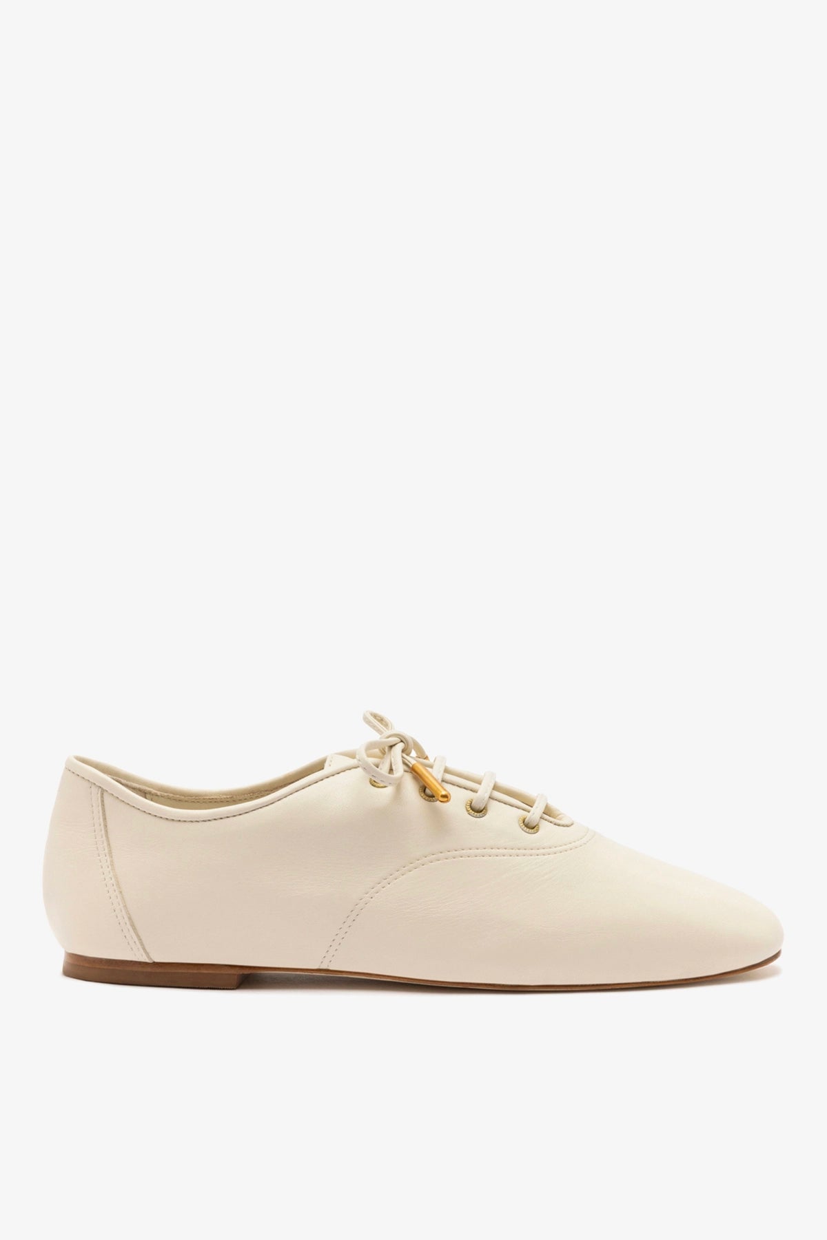 Larroude Liza Sneaker In Ivory Leather
