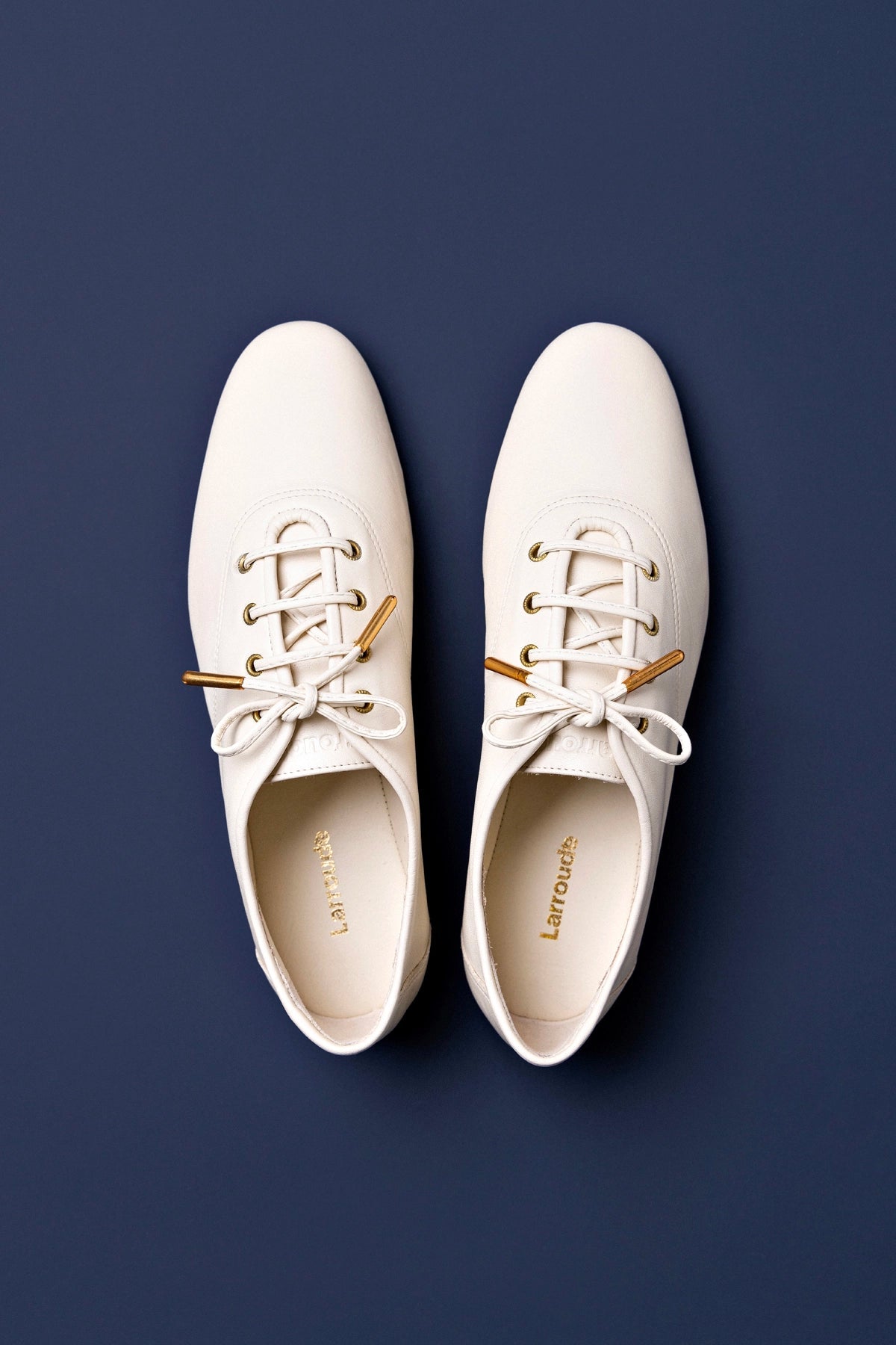 Larroude Liza Sneaker In Ivory Leather