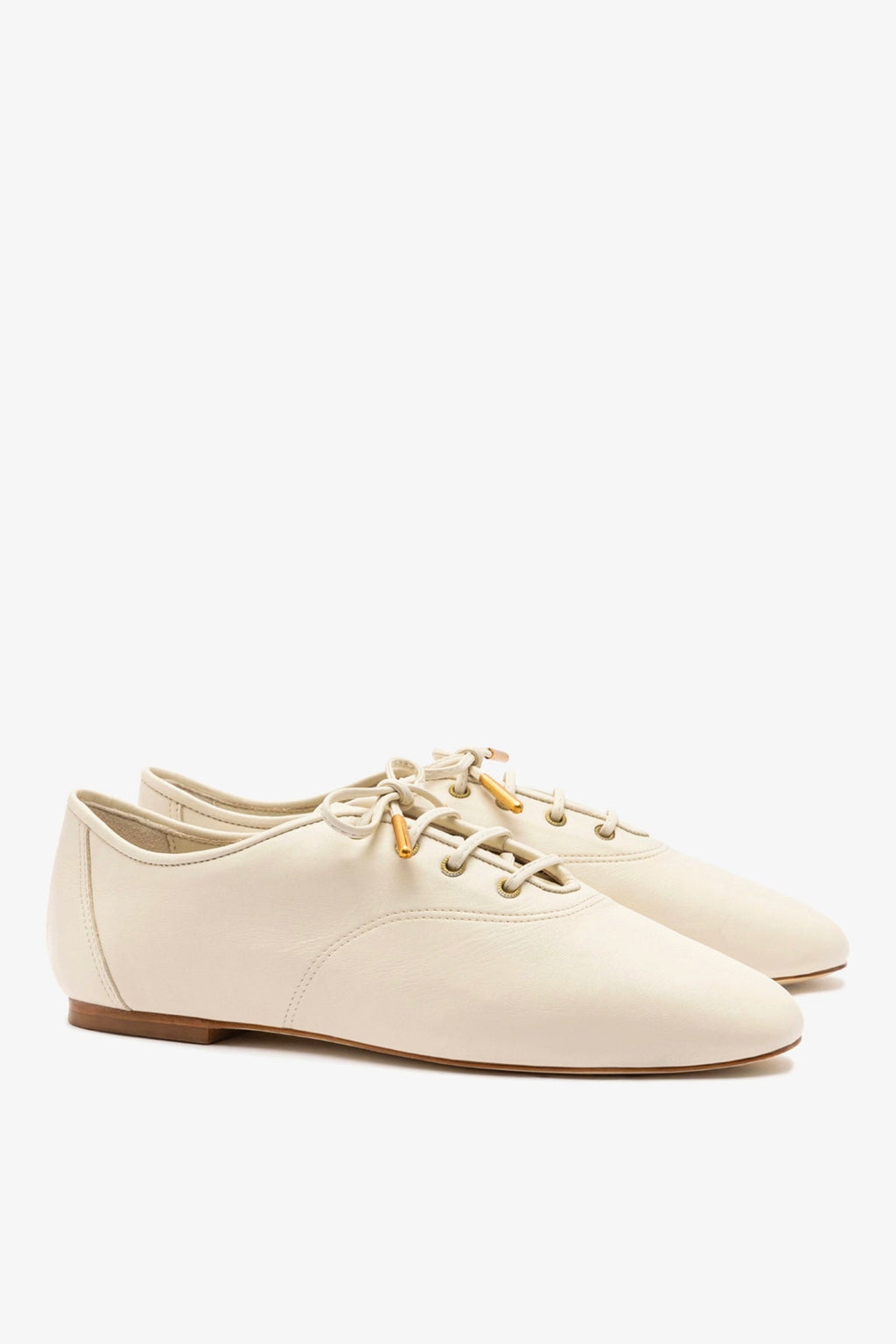 Larroude Liza Sneaker In Ivory Leather