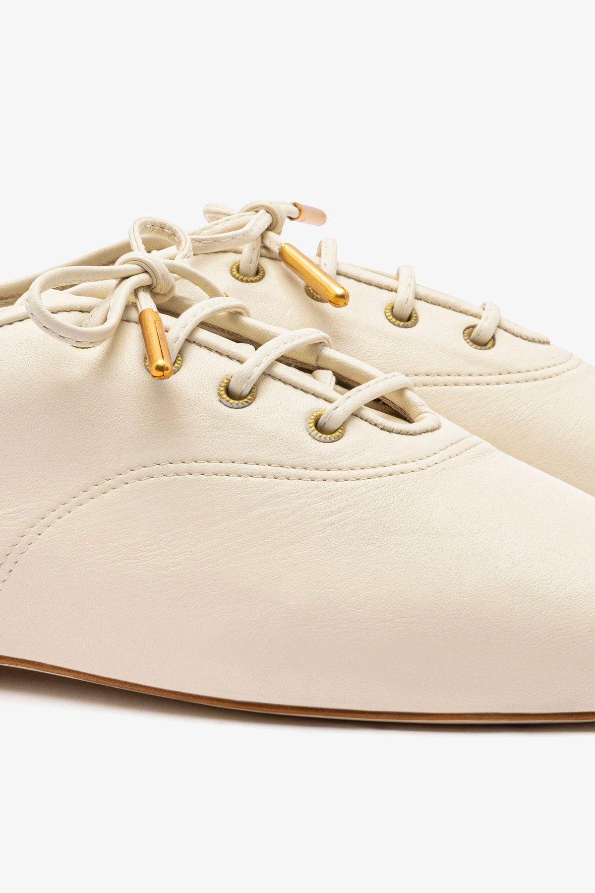 Larroude Liza Sneaker In Ivory Leather