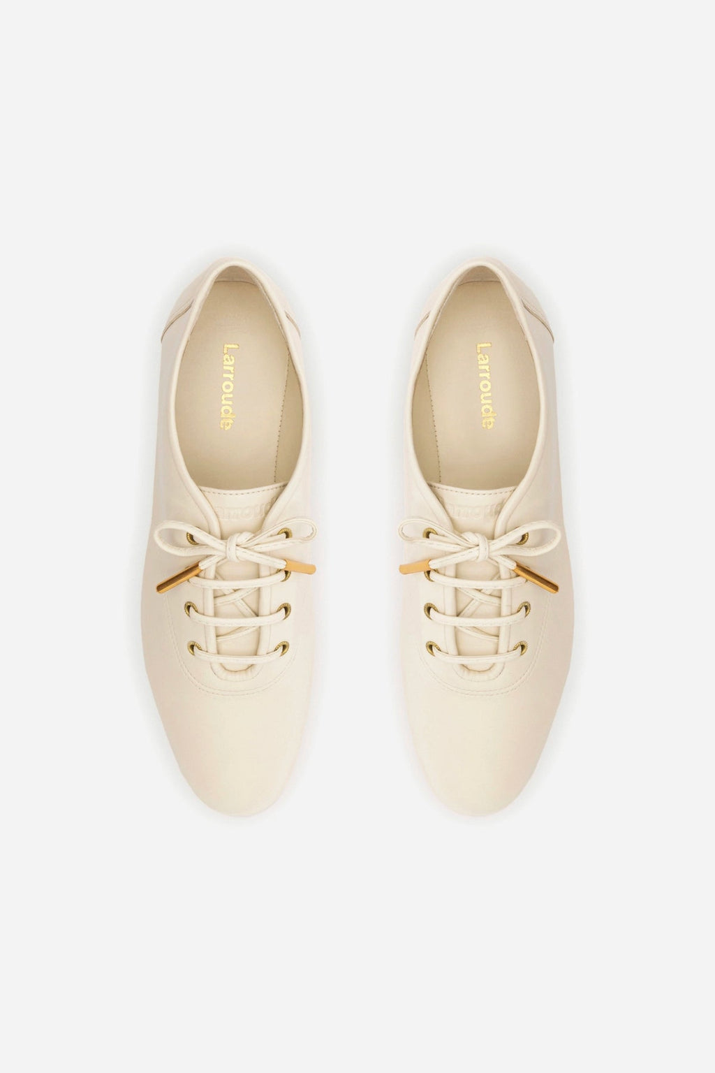 Larroude Liza Sneaker In Ivory Leather