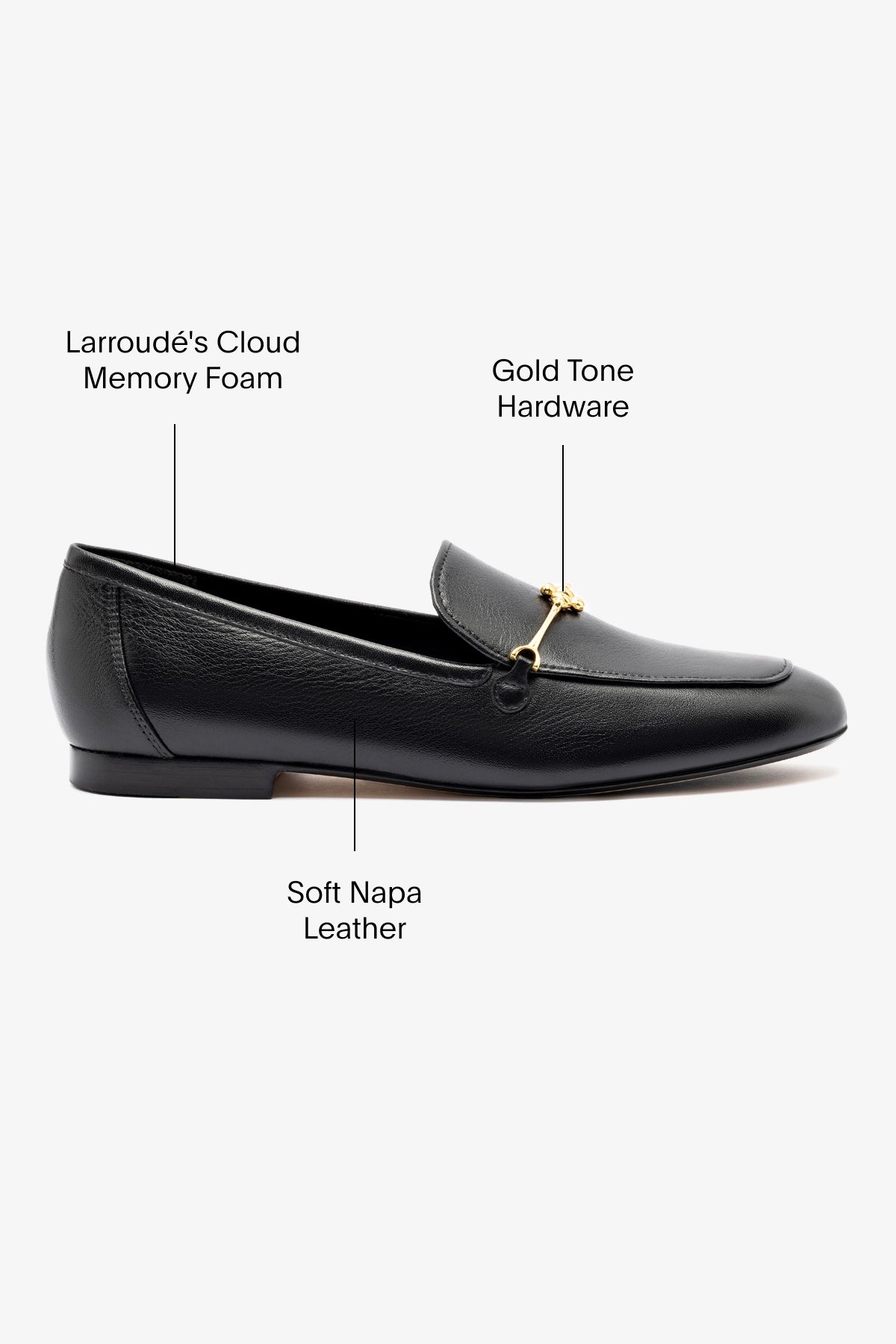 Larroude Katherine Loafer In Black Leather
