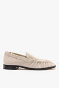 Larroude Margaux Loafer In Mushroom Grey Suede