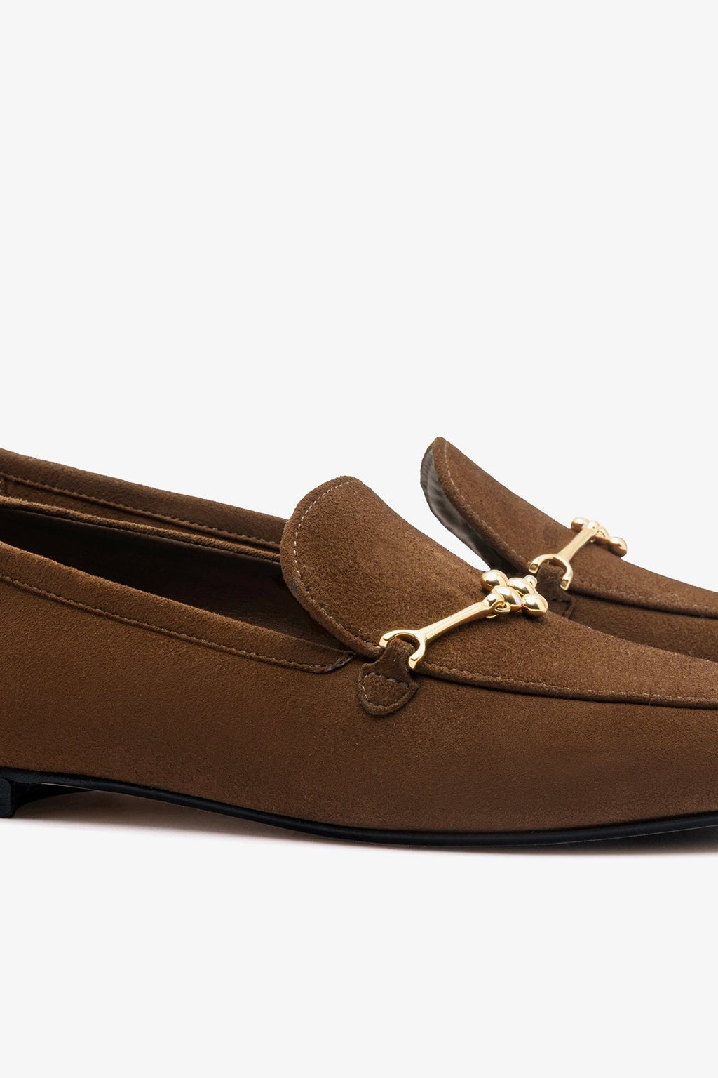 Larroude Katherine Loafer Burnt Umber Suede