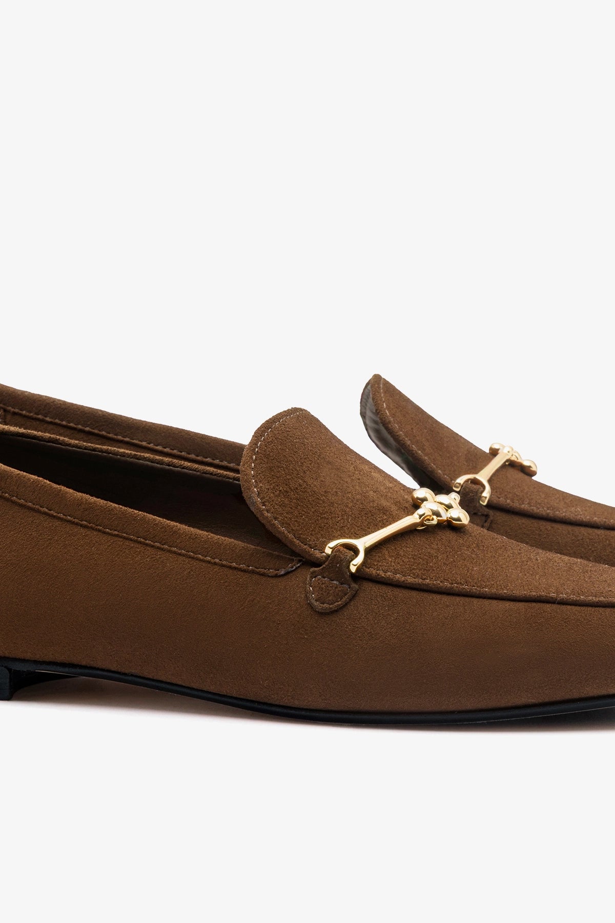 Larroude Katherine Loafer Burnt Umber Suede