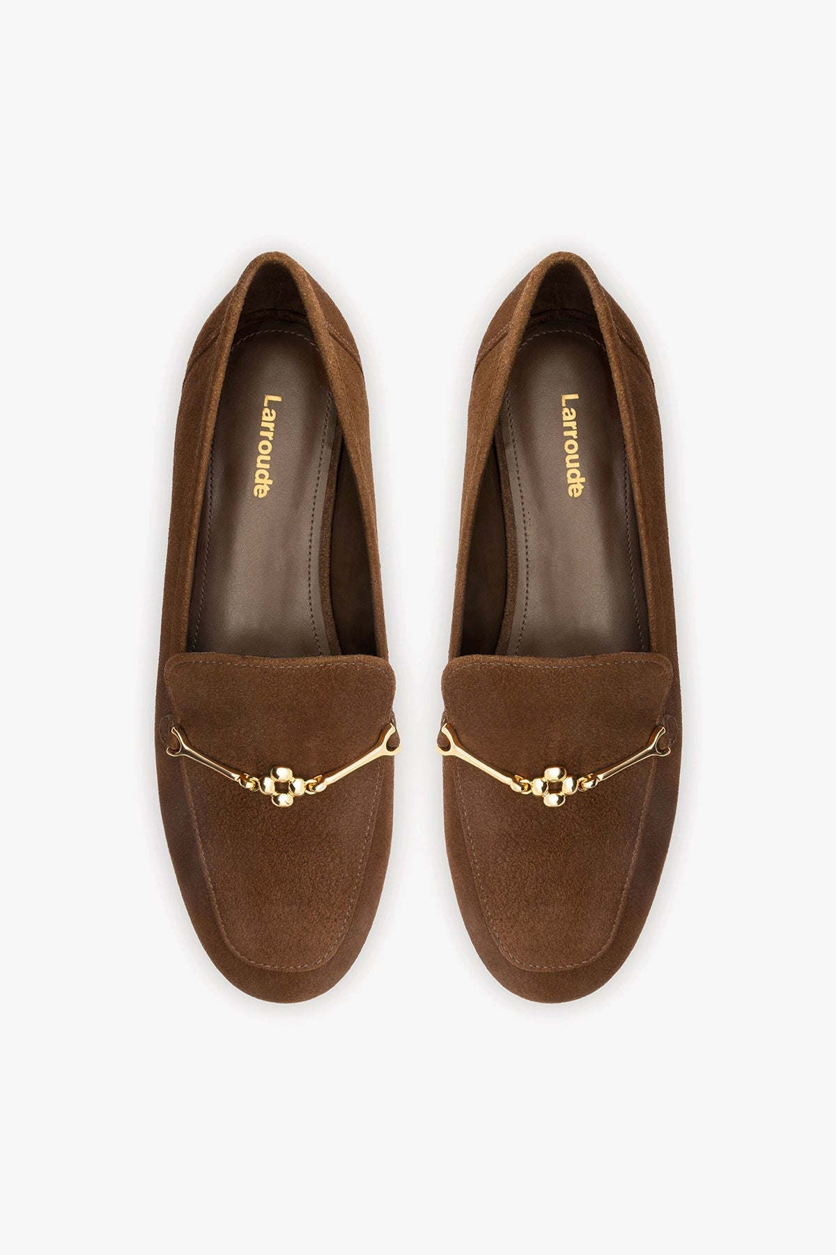 Larroude Katherine Loafer Burnt Umber Suede