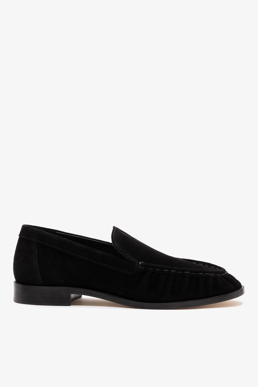 Larroude Margaux Loafer In Black Suede