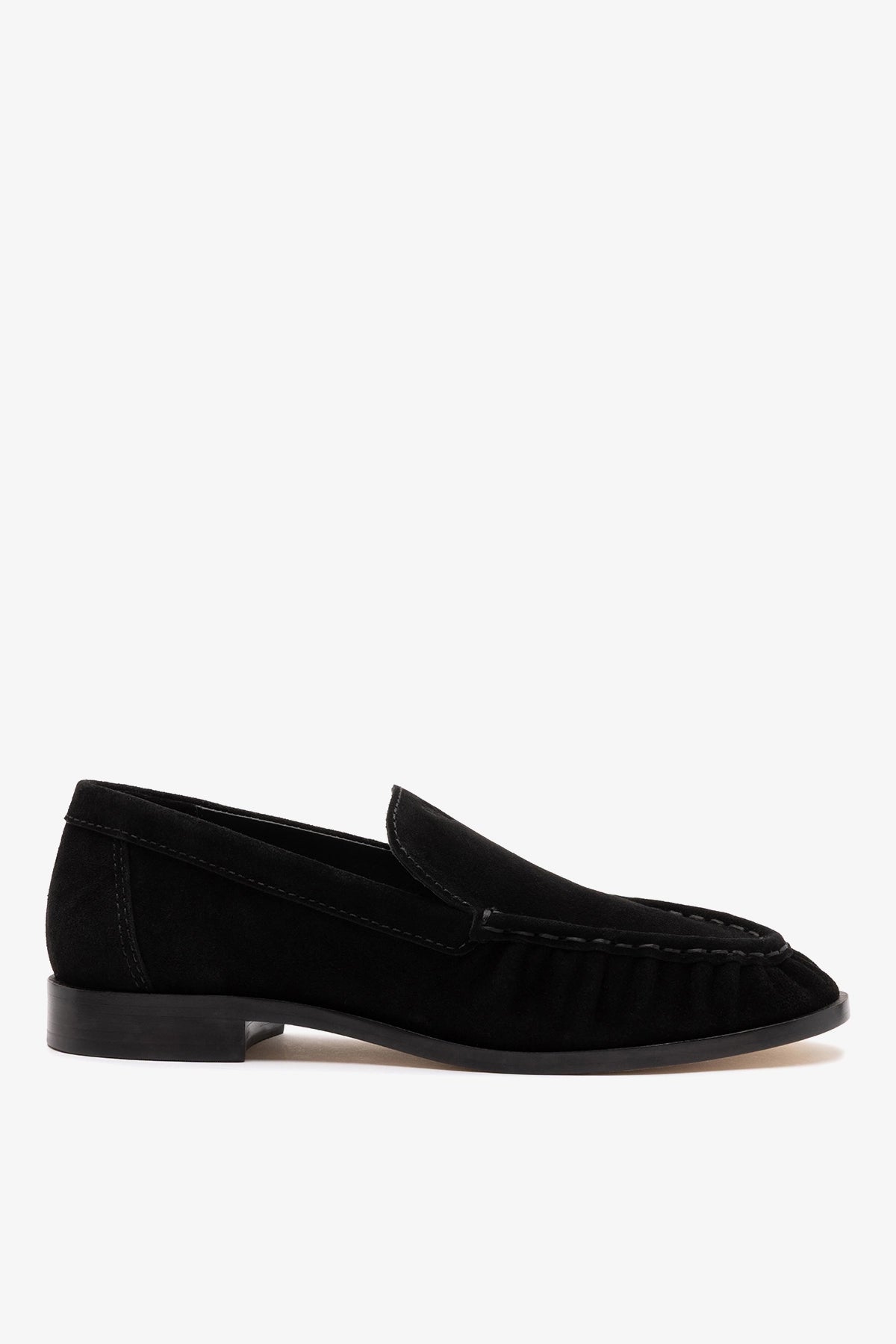 Larroude Margaux Loafer In Black Suede