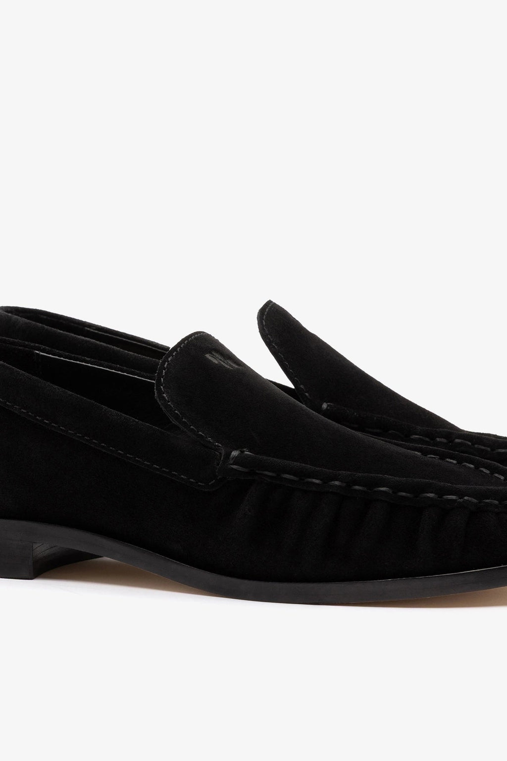 Larroude Margaux Loafer In Black Suede