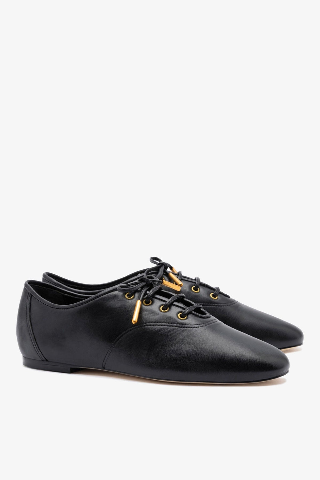 Larroude Liza Sneaker In Black Leather