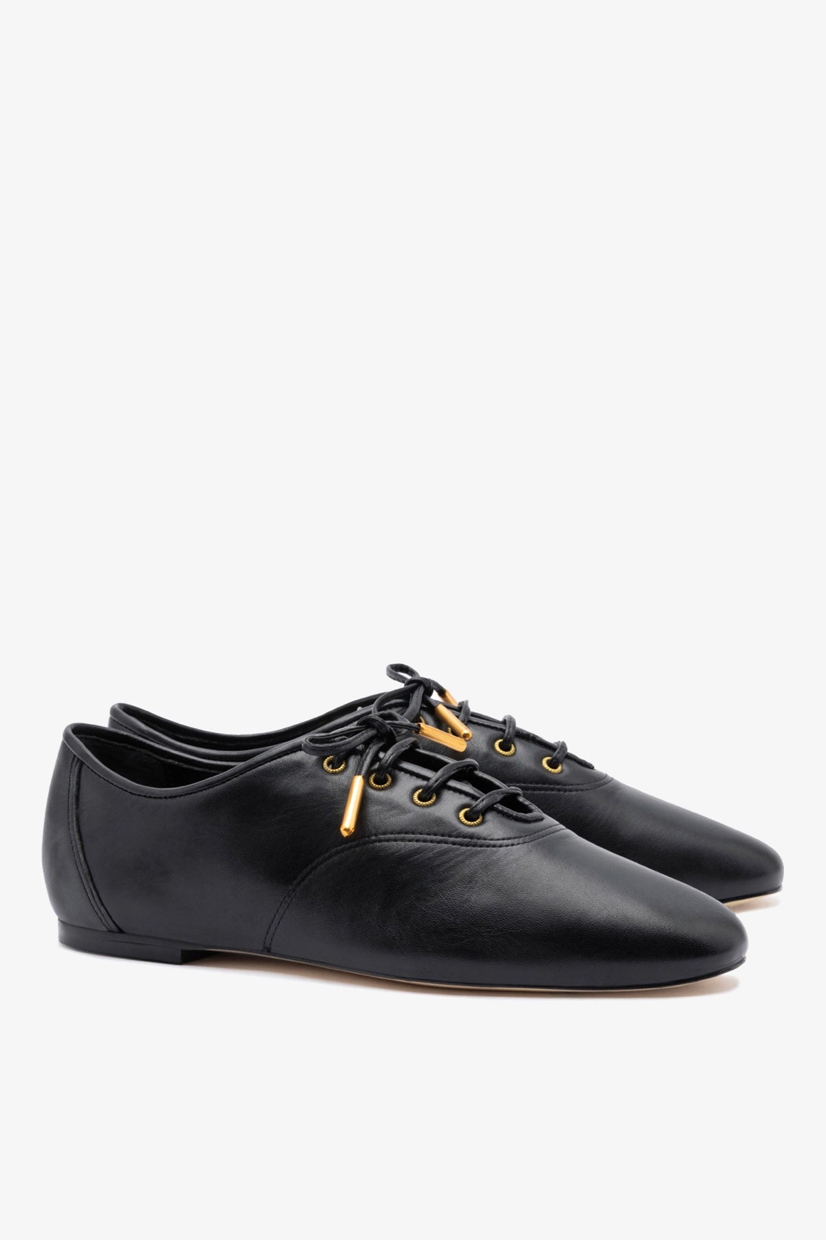 Larroude Liza Sneaker In Black Leather