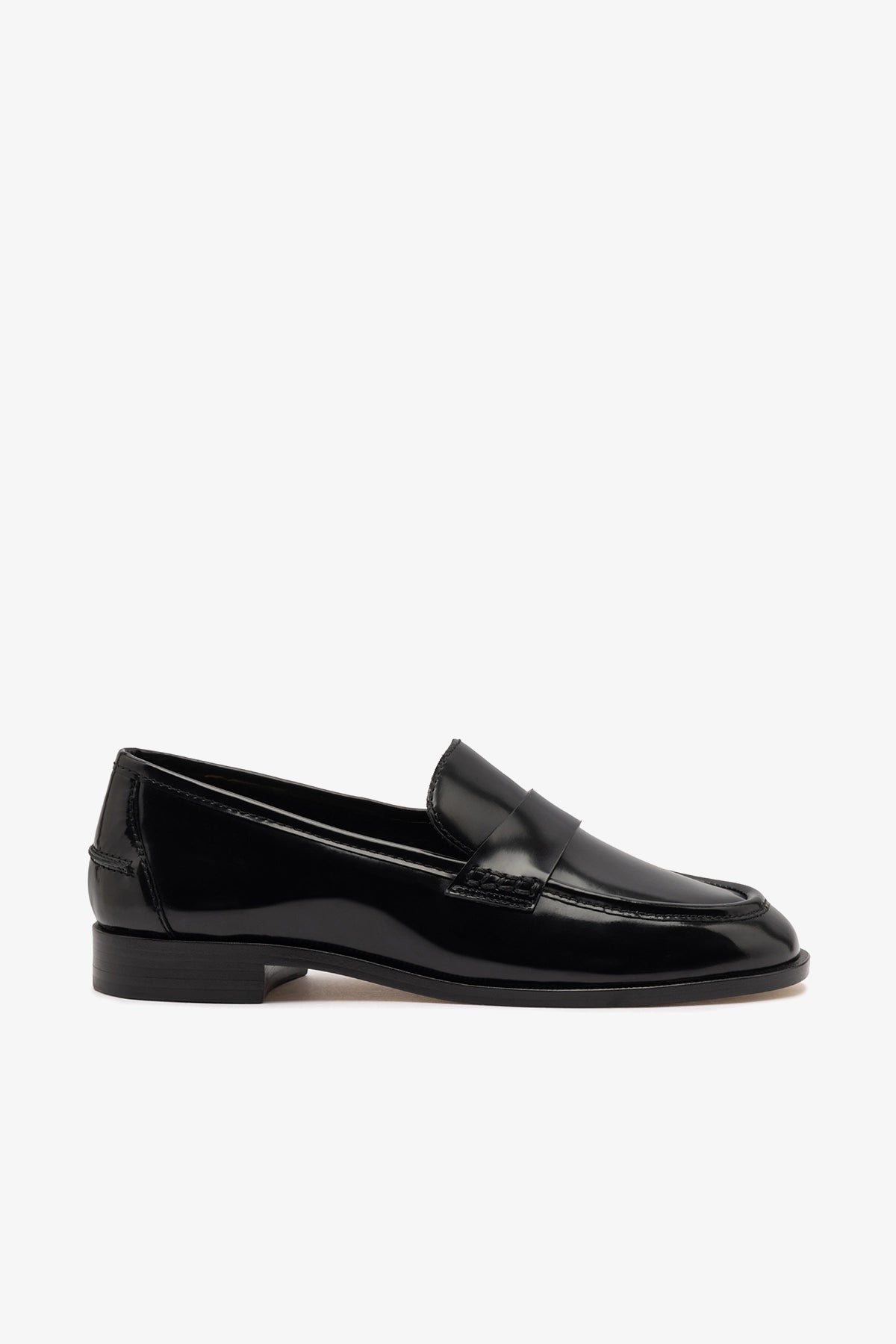 Larroude Larroudé x Parke Loafer In Black Box Leather