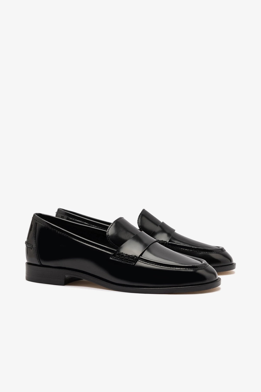 Larroude Larroudé x Parke Loafer In Black Box Leather