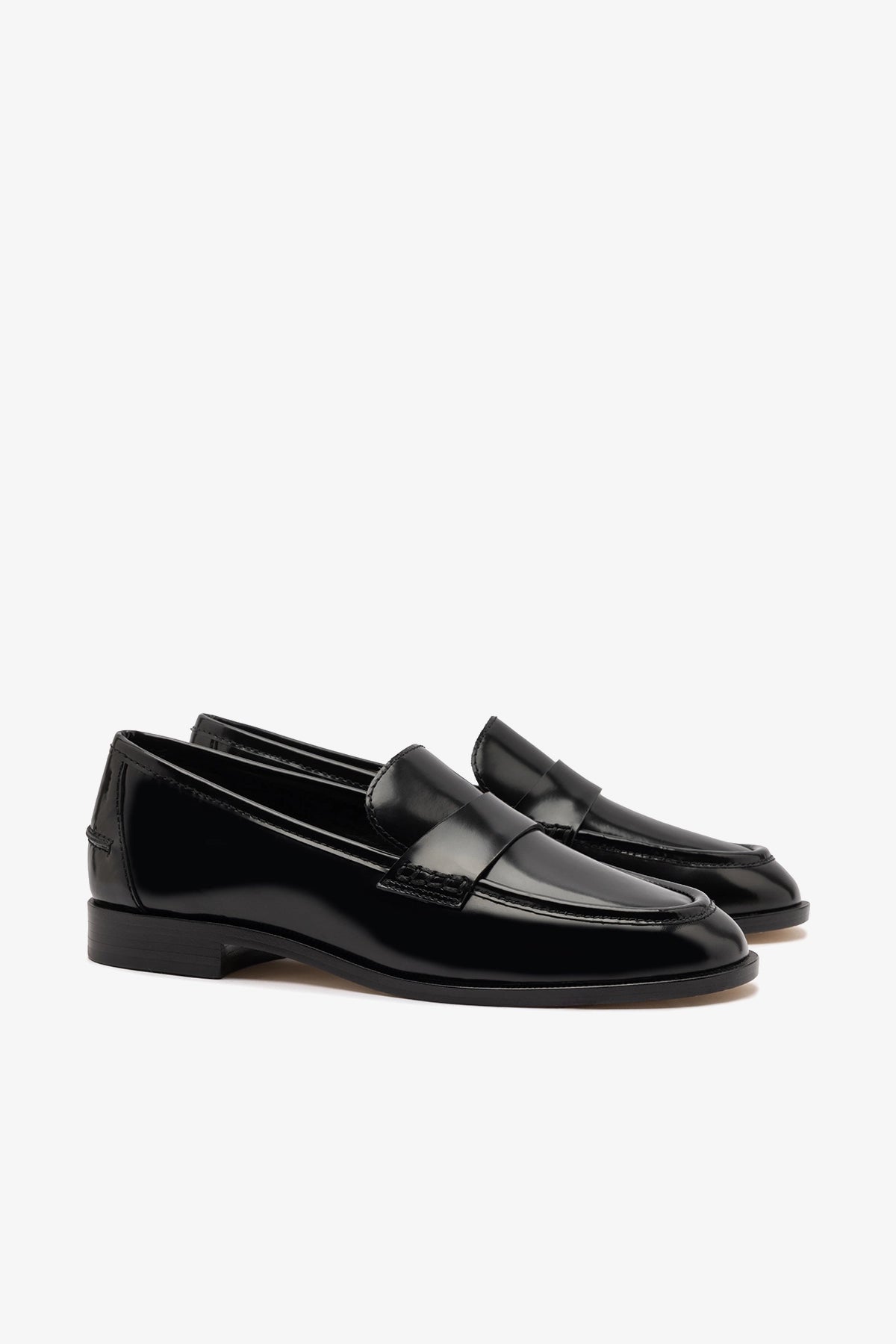 Larroude Larroudé x Parke Loafer In Black Box Leather