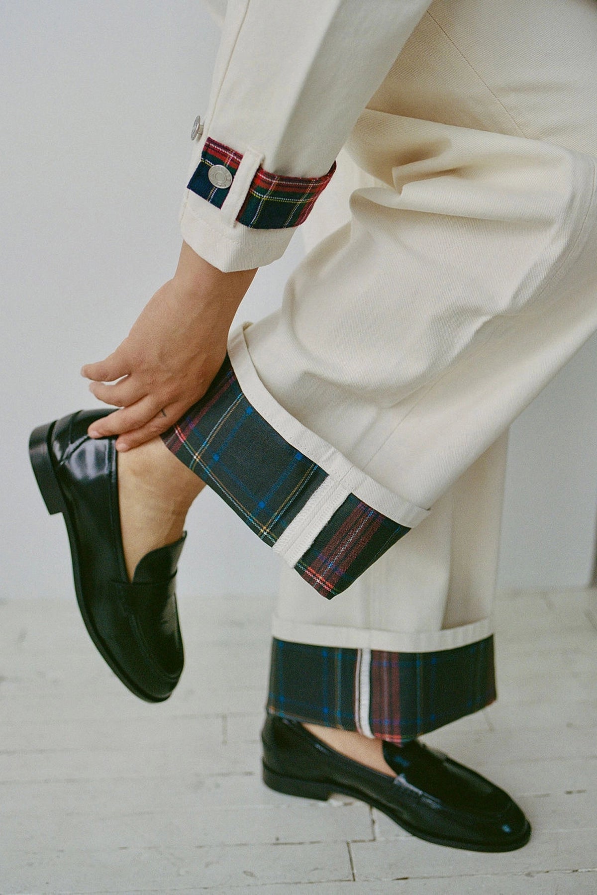 Larroude Larroudé x Parke Loafer In Black Box Leather