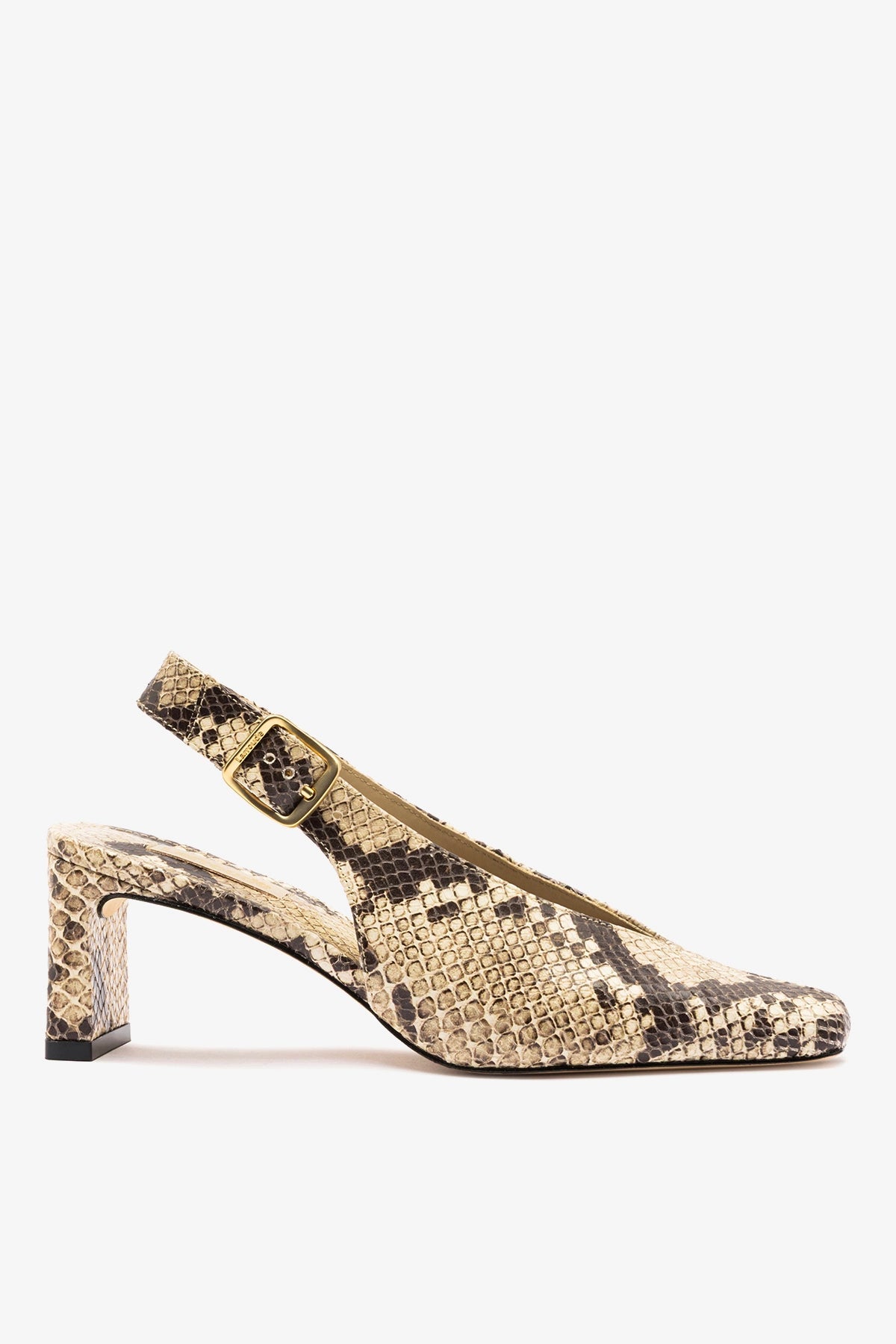 Larroude Katie Pump Neutral Snake Leather