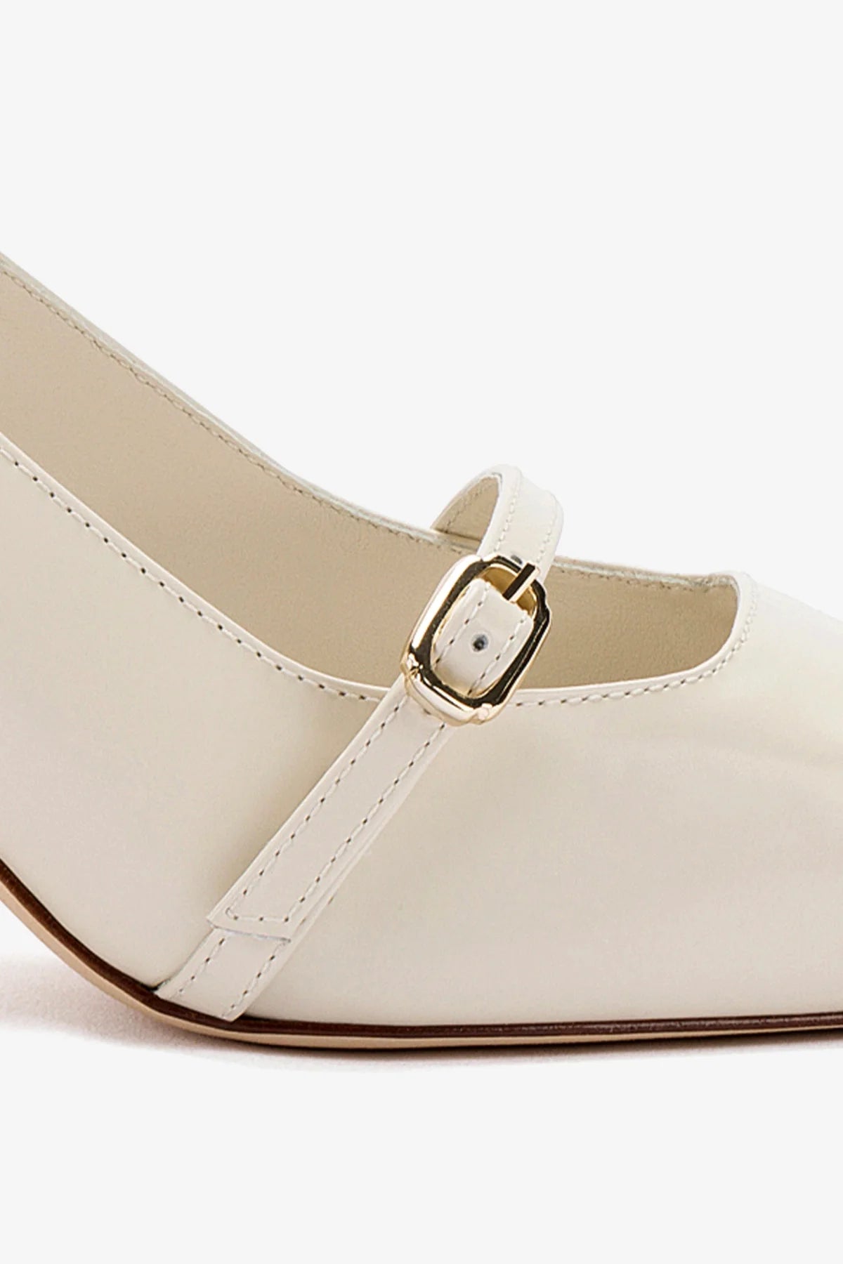 Larroude Ines Pump In Ivory Leather
