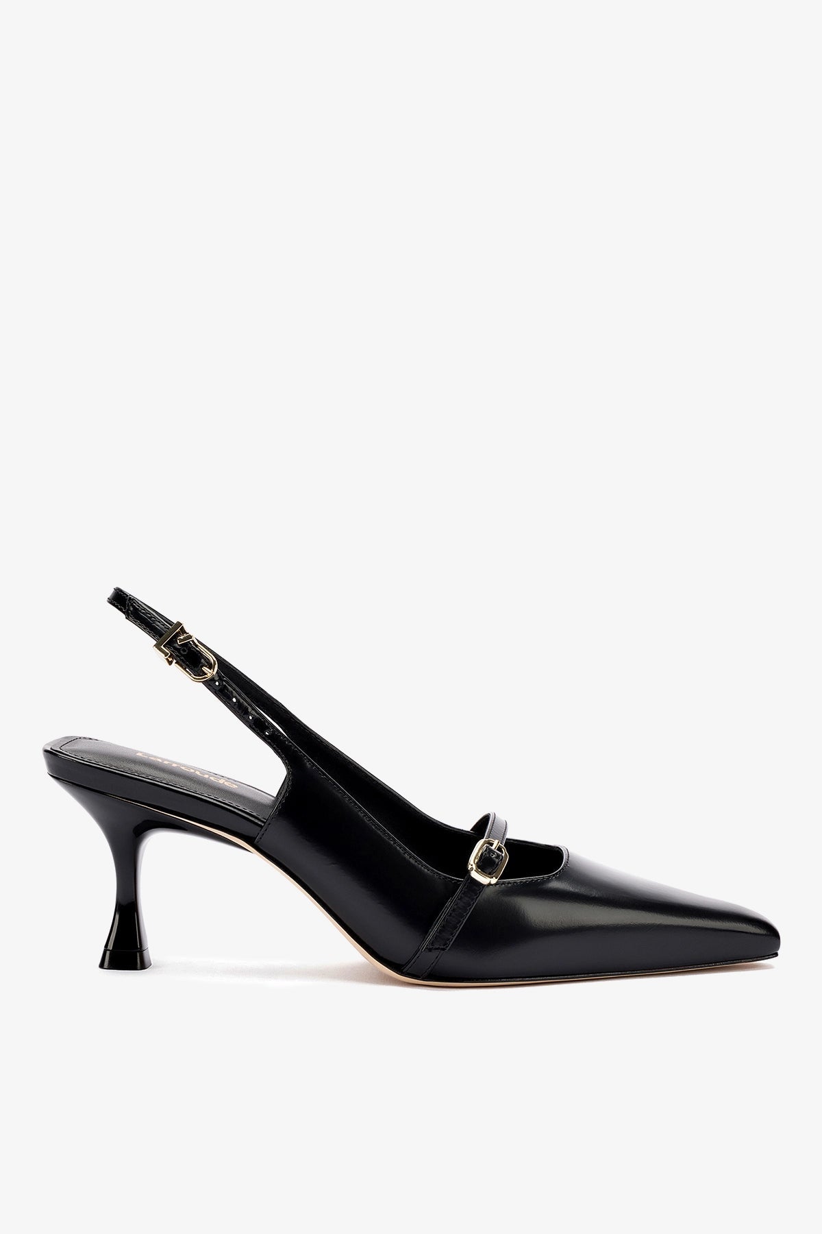 Larroude Ines Pump In Black Leather