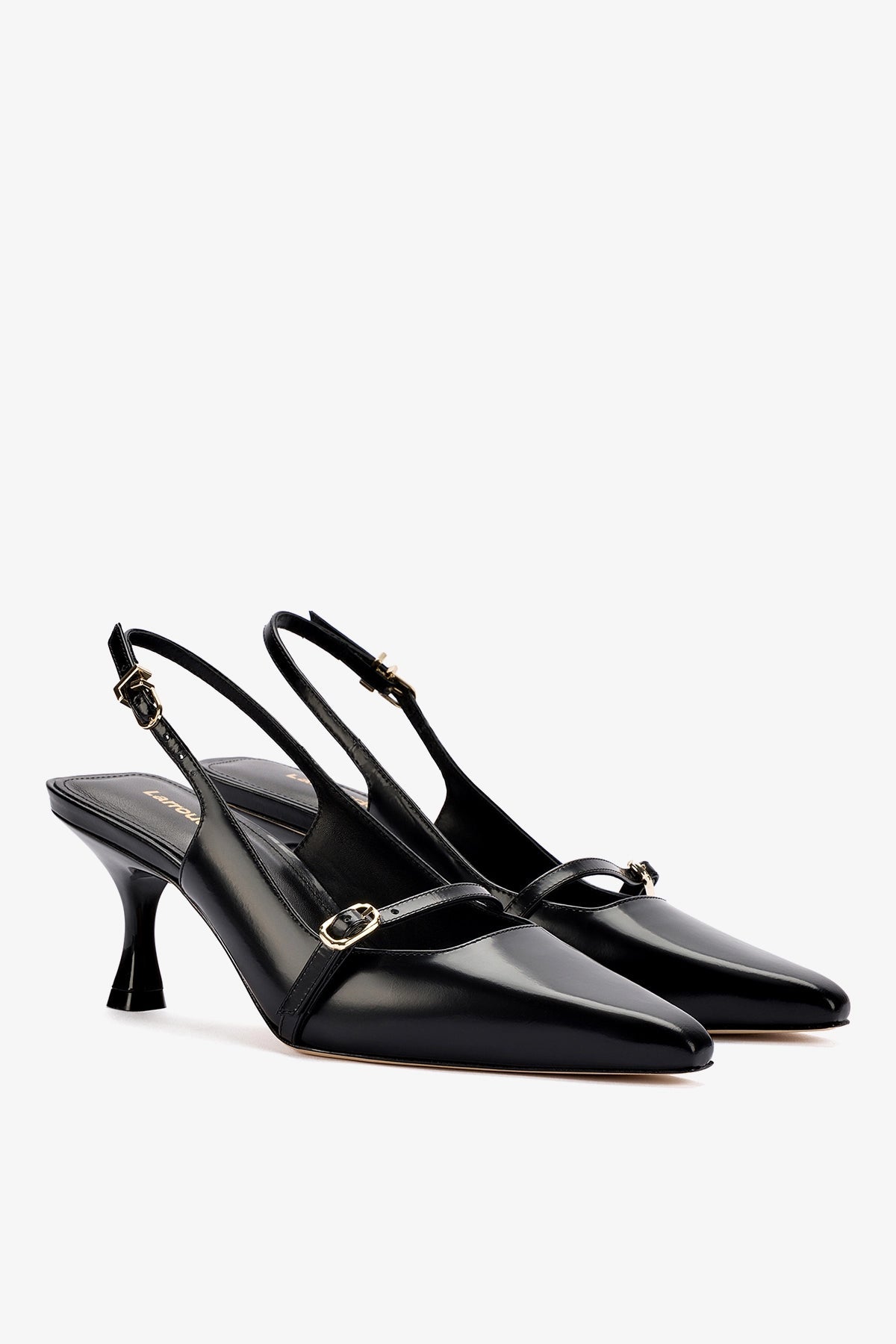 Larroude Ines Pump In Black Leather