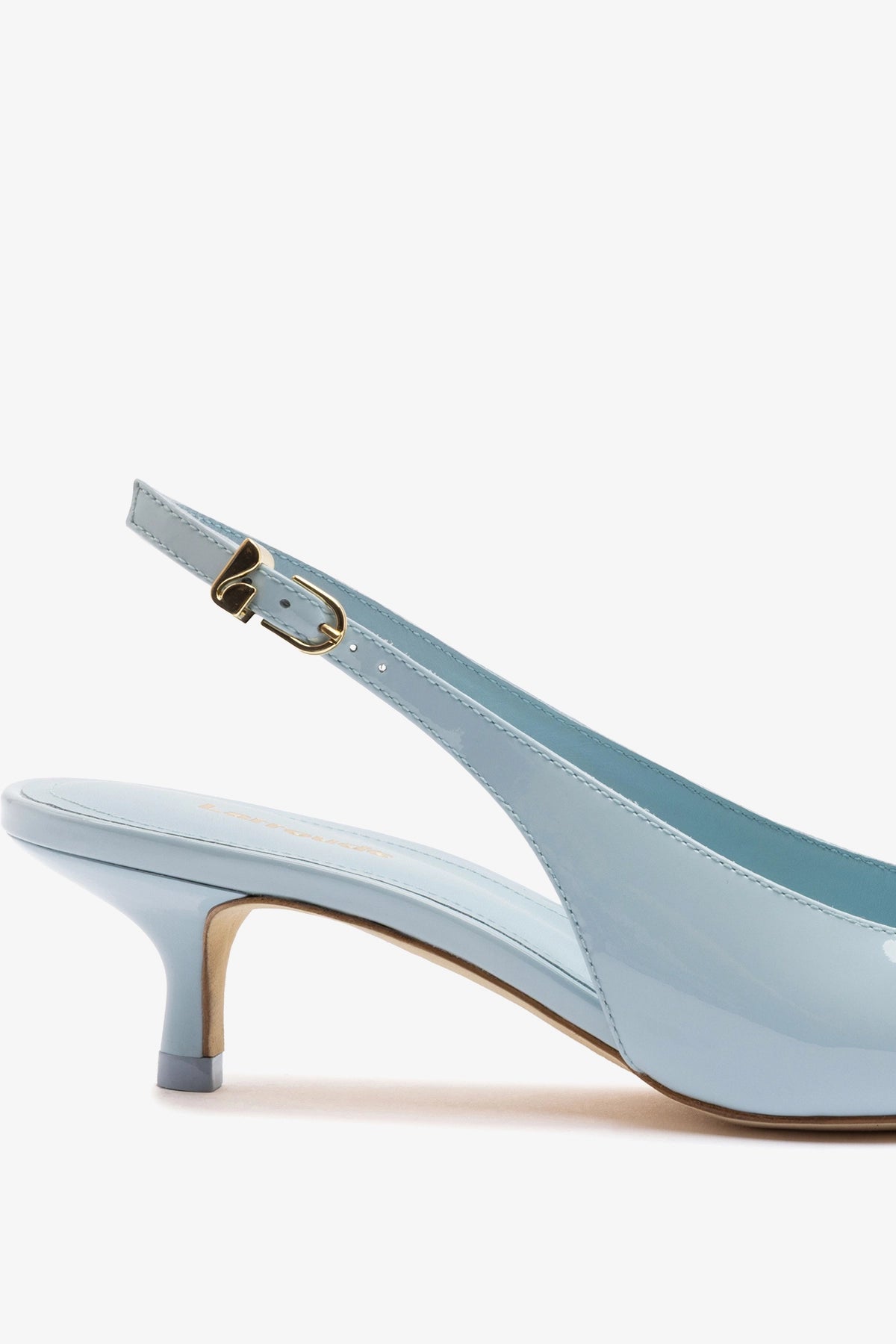 Larroude Nara Pump In Maya Patent Leather and White Leather
